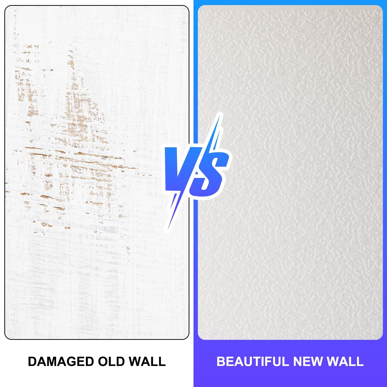 3 Pieces Knockdown Texture Spray Stencil Drywall Repair as the picture shown