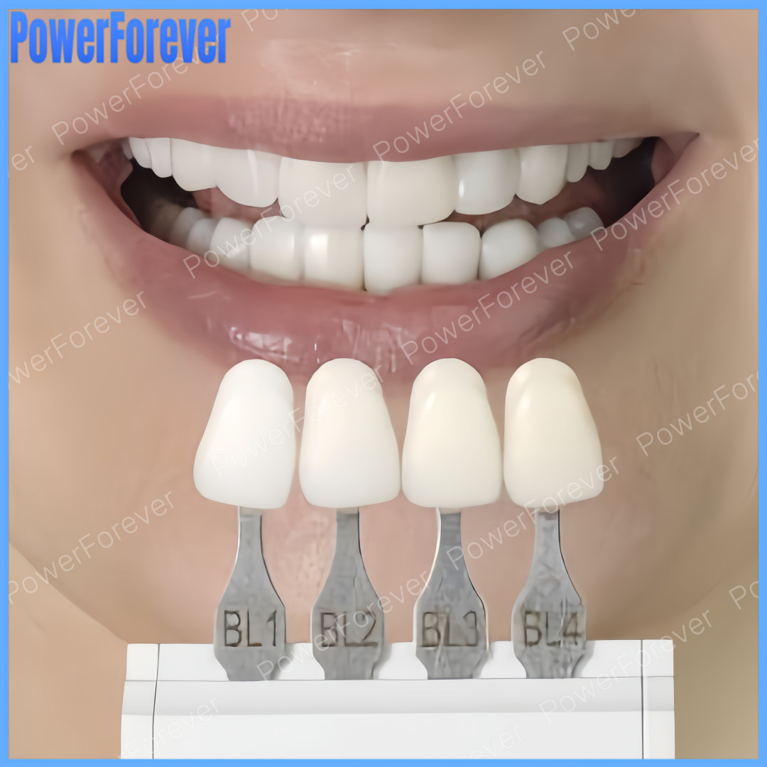 Dental 4 Colors Bleached Shade Guide Bleach Chart Teeth Whitening Based Vita A-D