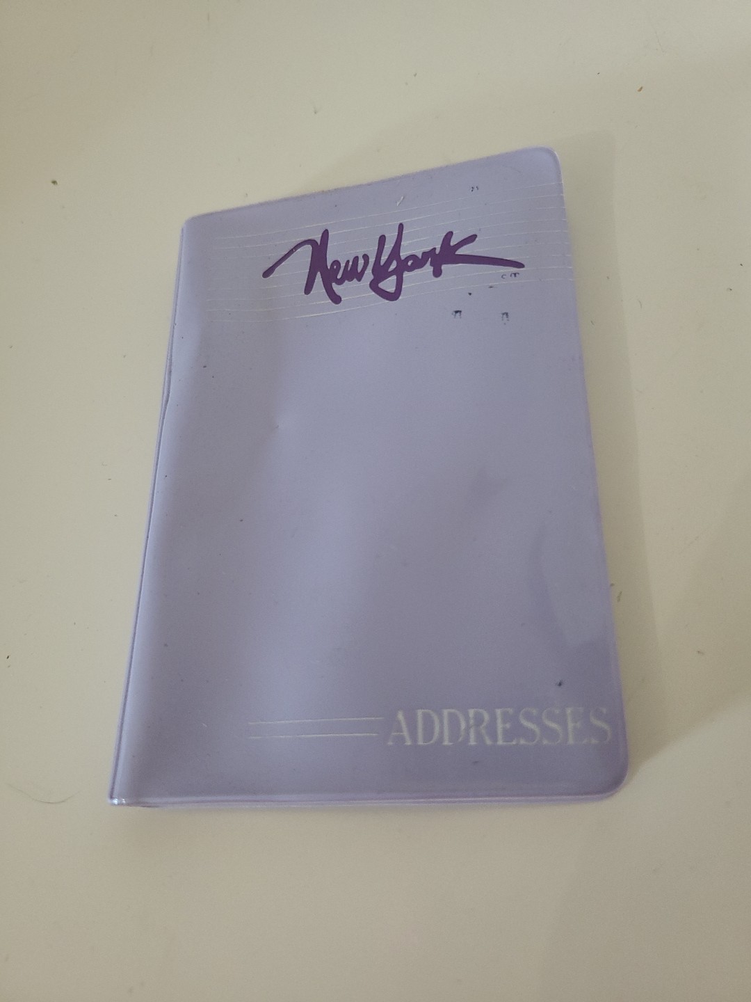 VINTAGE Mini Pocket Address Book NEW Lavender Purple 4×3″ New York