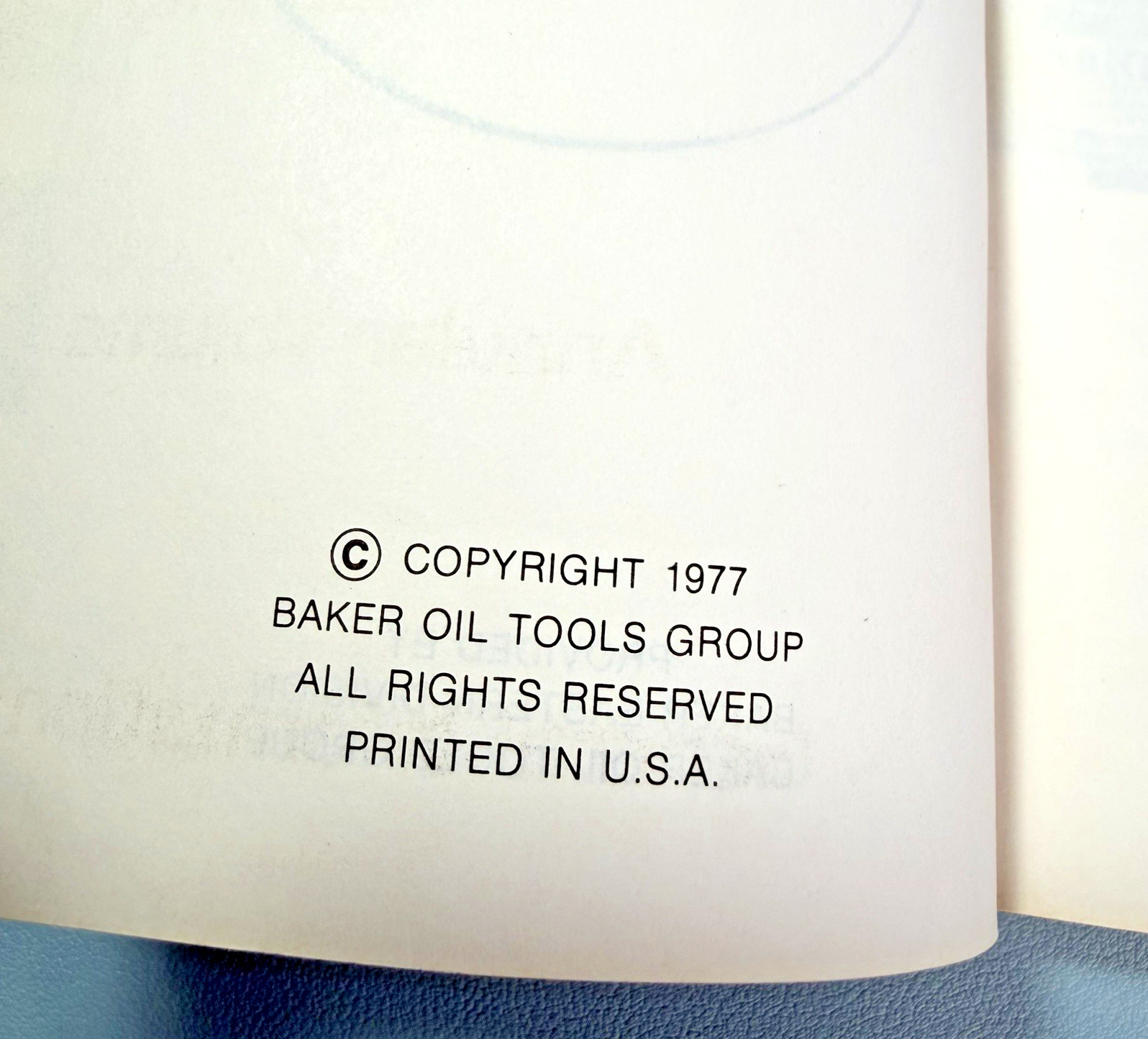 Baker Oil Tools Tech Facts Engineering Handbook Technical Info 1977 Paperback