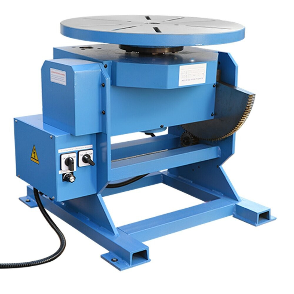 550-1100LBS Welding Positioner Turn Rotary Table Tilt 0-45-90 Degree 110V