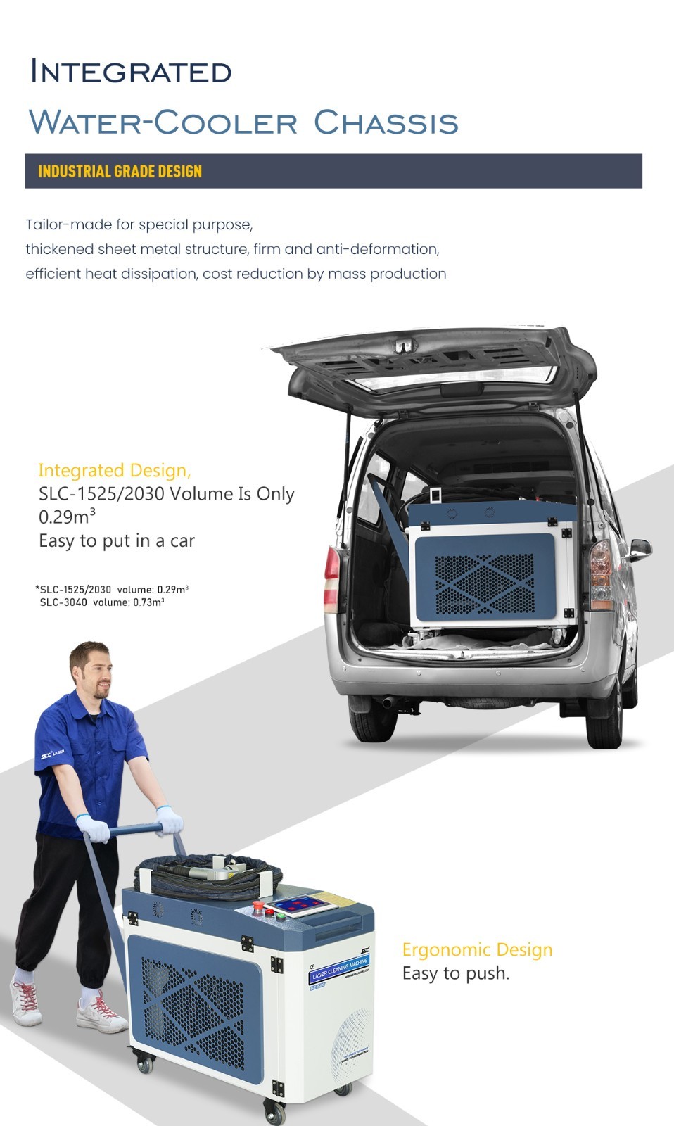 SFX US STOCK 90% New 3000W 400mm Scan Wideth Continuous Laser Cleaning Machine
