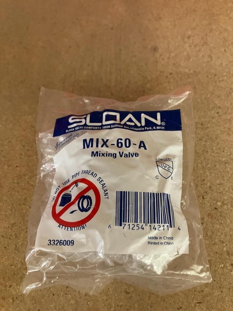 Sloan MIX-60-A Mixing Valve – (For Faucet) 3326009