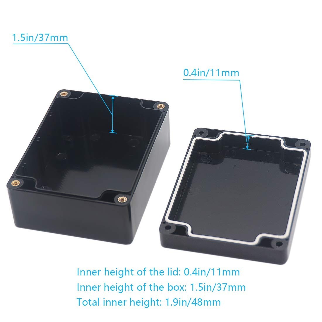 Waterproof Junction Box – Compact ABS Electrical Enclosure, 4.5×3.5×2.2 in