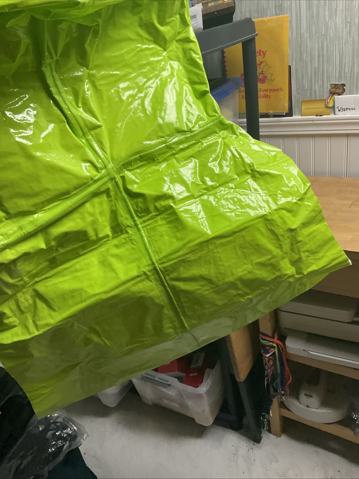 P DuPont Tychem TK Green Hazmat Hood Training Display