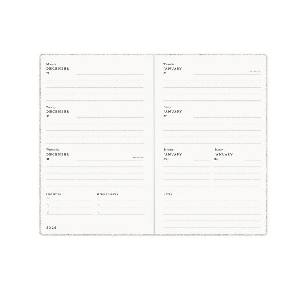 5"x8" 2026 Weekly/Monthly Bookbound Planner Hardcover Blackthorn