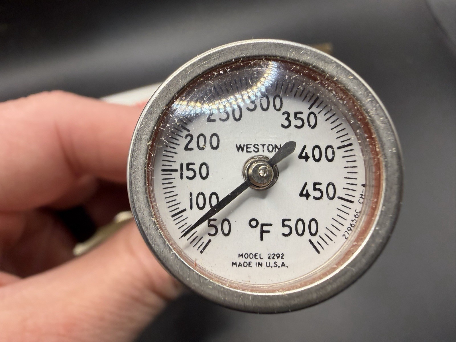 Vintage Weston 2292 5″ Stem Dial Stainless Steel Thermometer Range 40/160F