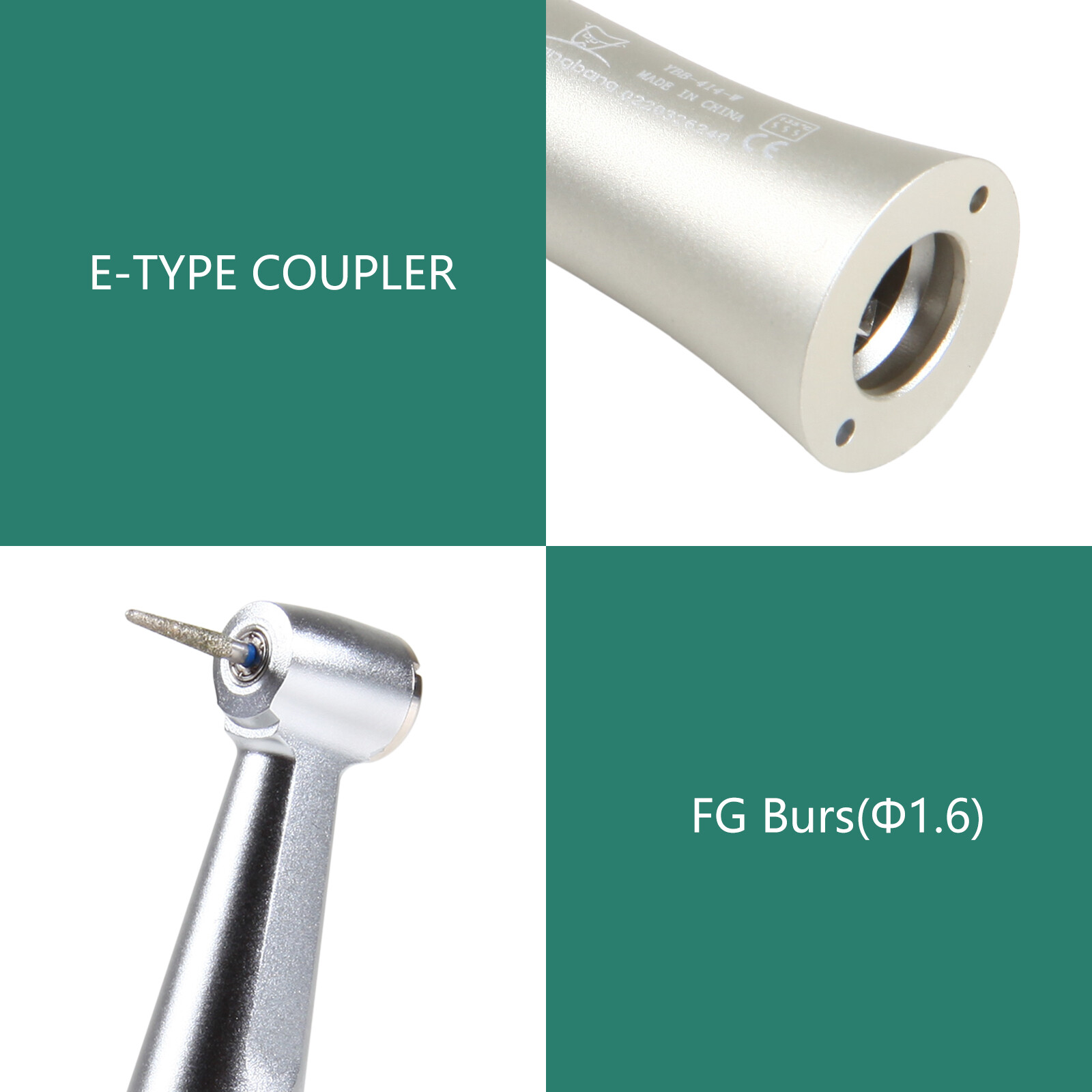 Slow Speed Contra Angle Handpiece fit Diamond Burs Drill FG 1.6mm Dental