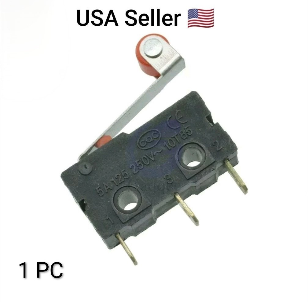 1 Pc KW12-3 Micro Roller Lever Arm Normally Open Close Limit Switch Roller 5A