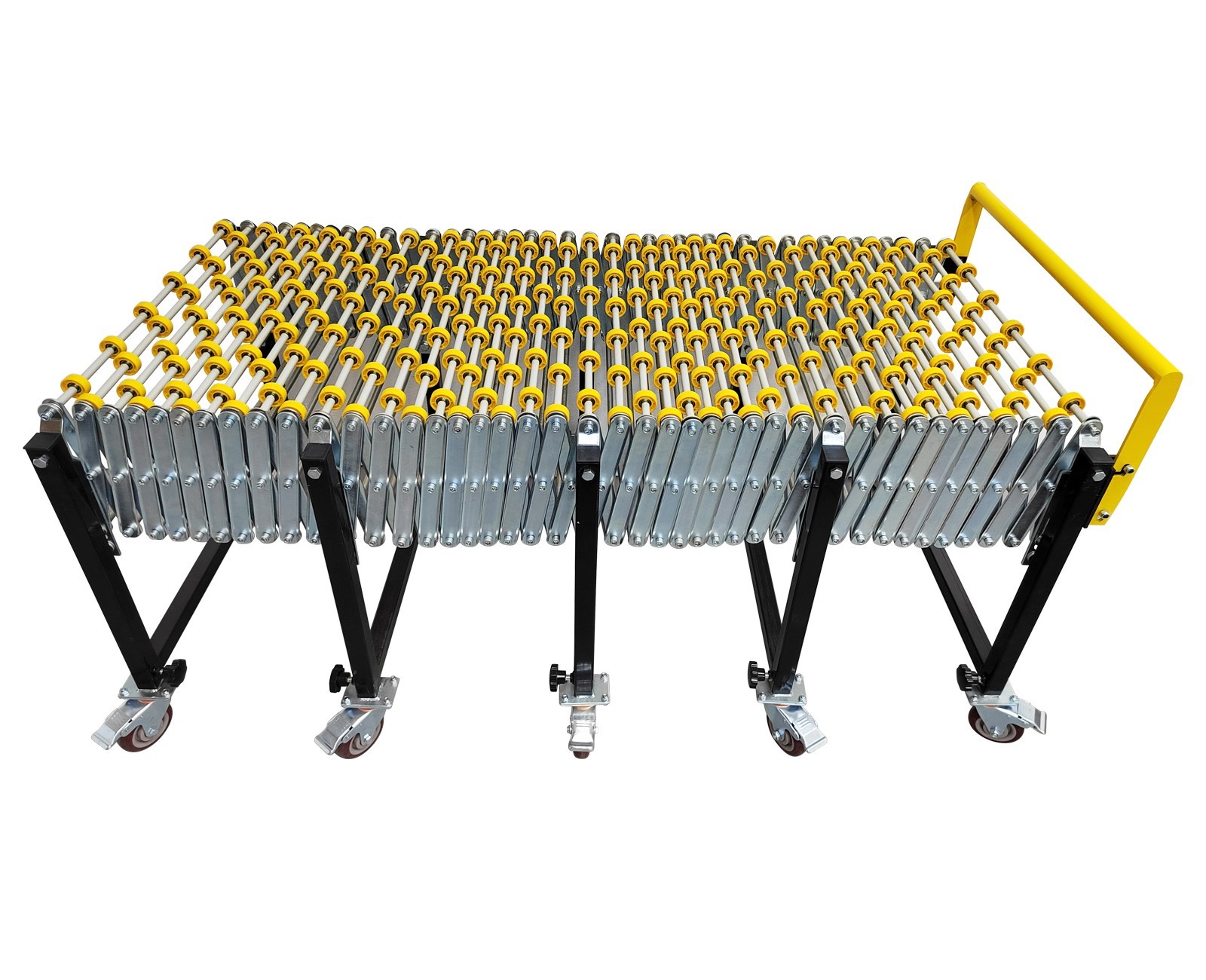 Folding Conveyor 5.1-19.66ft Length Unpowered Roller Conveyors 23.6″ Width