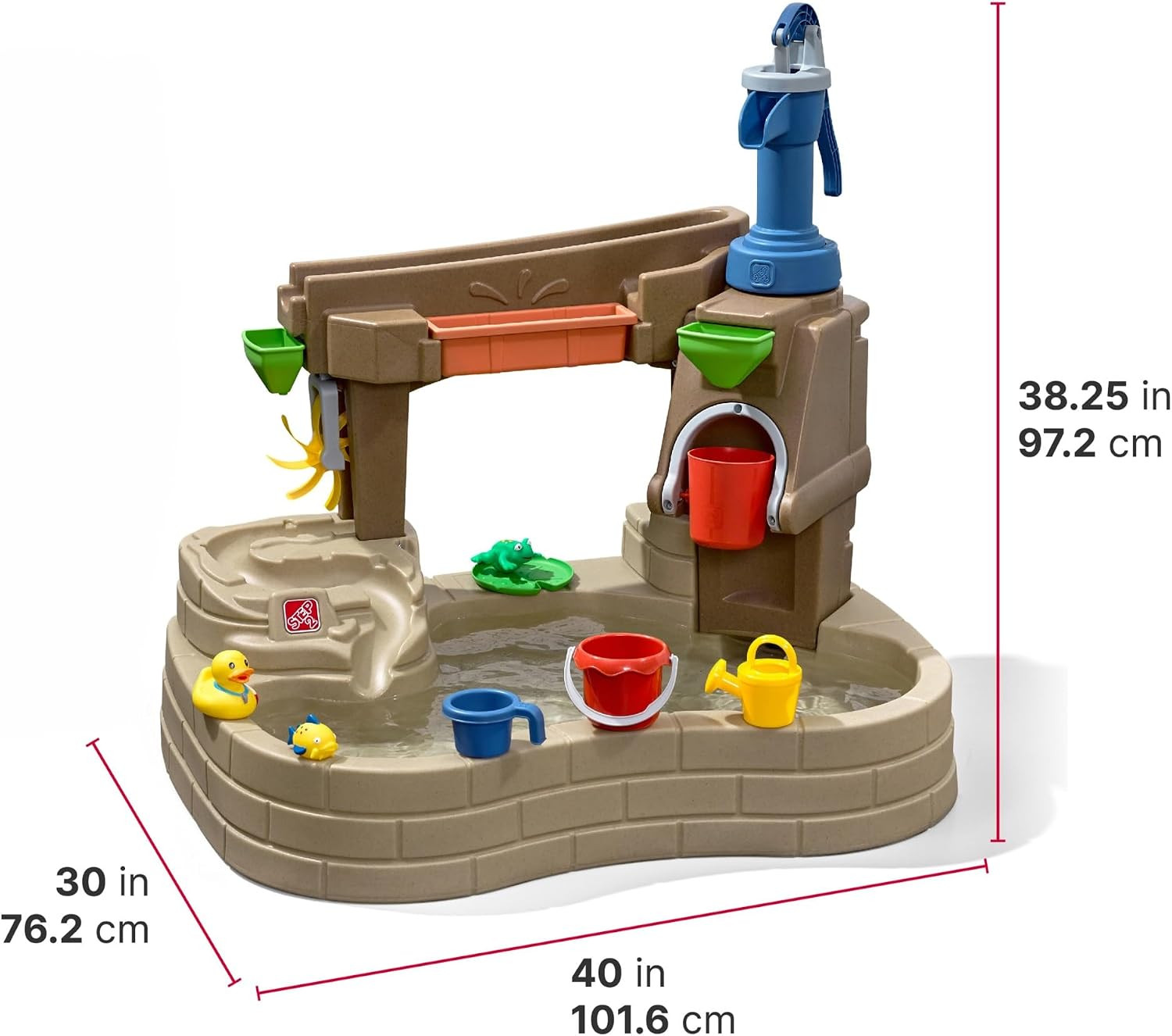 Step 2 Pump & Splash Discovery Pond Water Table, Kids Water Sensory Activity Poo