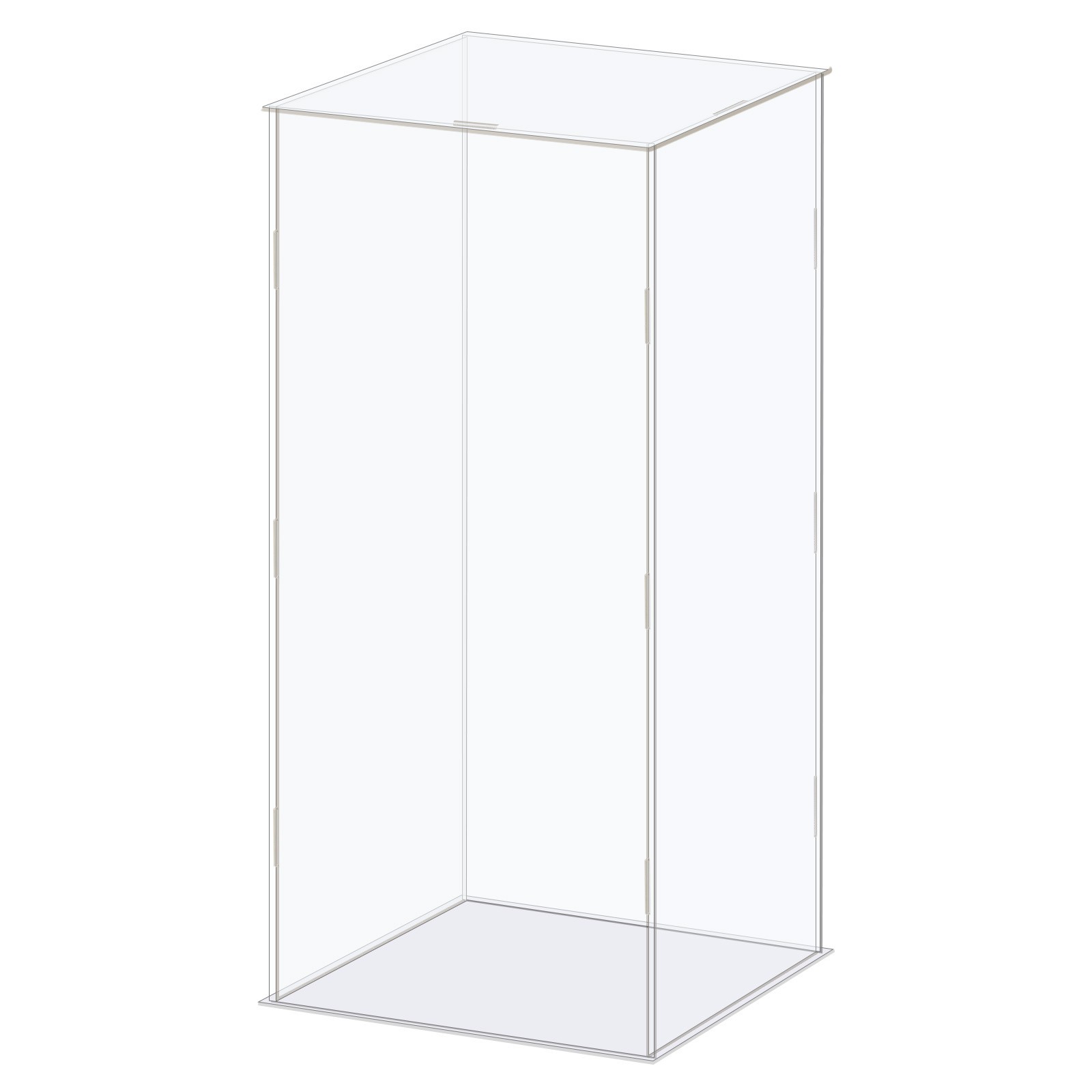 Display Case Box Acrylic Transparent Dustproof Protection Showcase 16x16x36cm