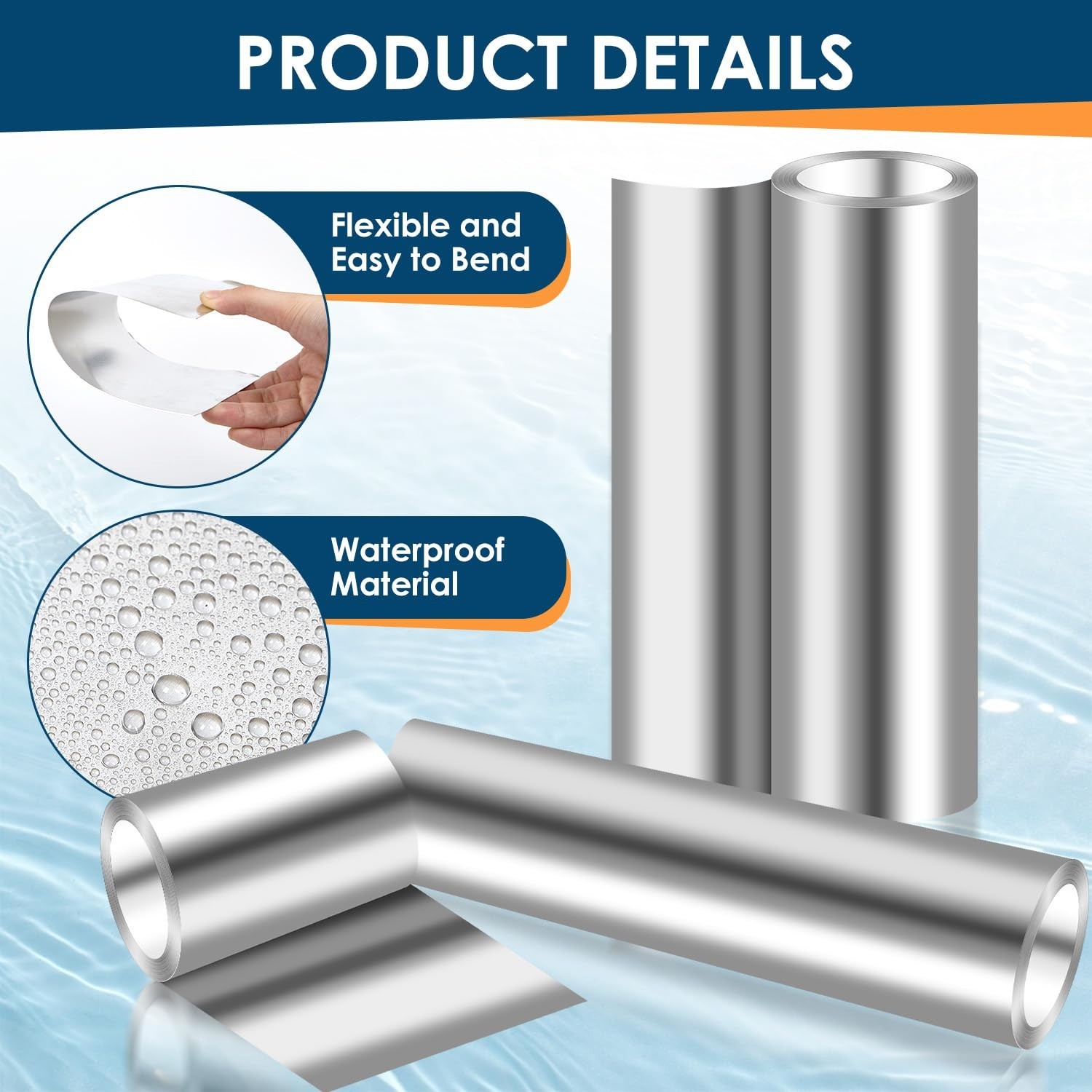 Aluminum Roll Flashing 24″ x 50′ – Metal Roofing Roll for Roof & Garden, 0.019″