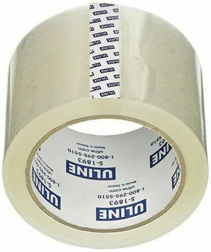 (1) ULINE S-1893 3″ x 55 Yds 2.6 MIL Clear Heavy-Duty Packing Shipping Tape Roll