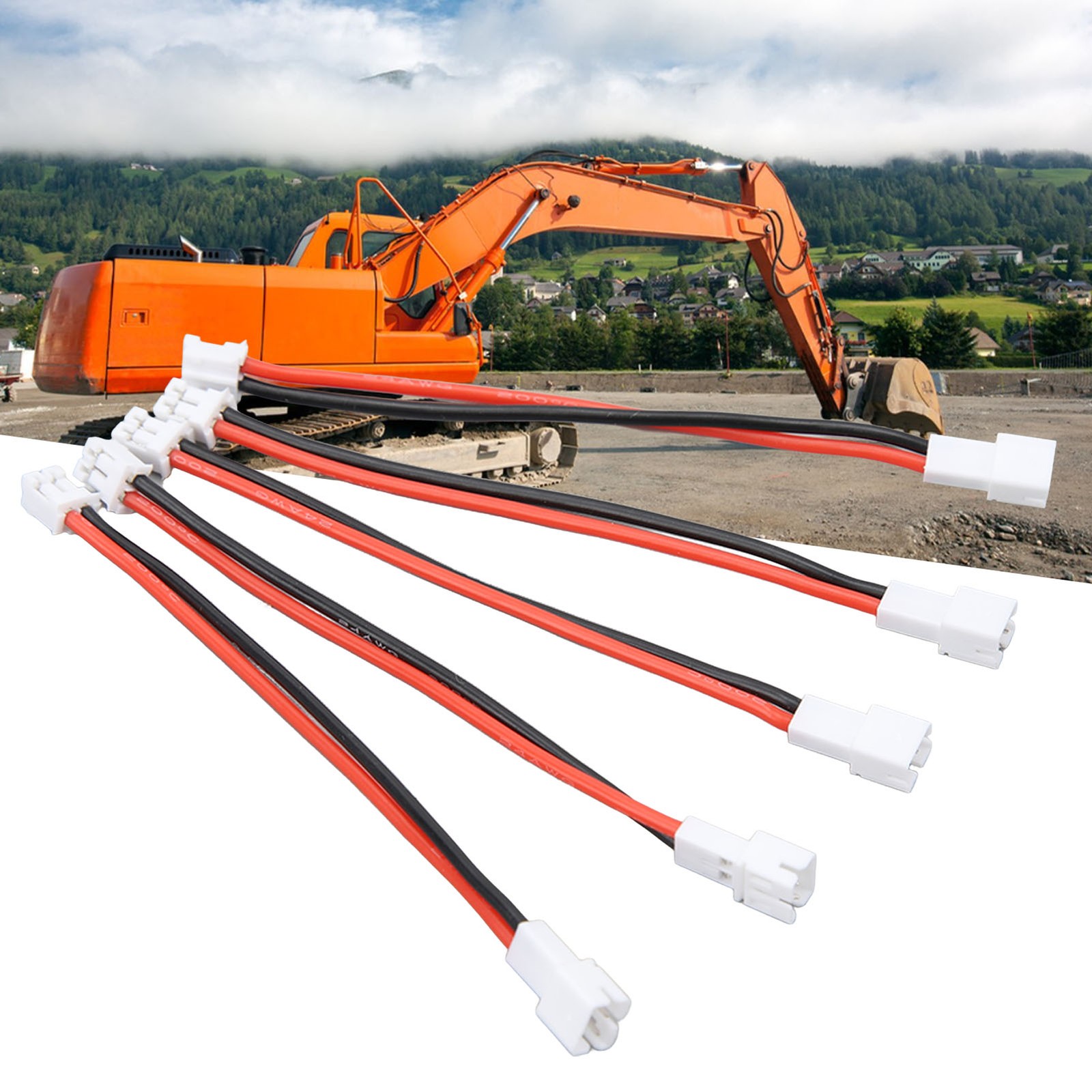5Pcs PH2.0 2P Battery Adapter Cable For Axial SCX24 1/24 (3.6in)