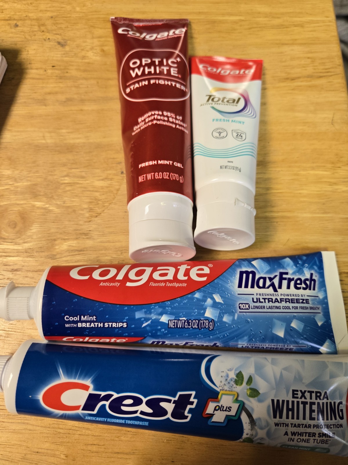 4 Tubes Multiple Brands Toothpast Exp 2027