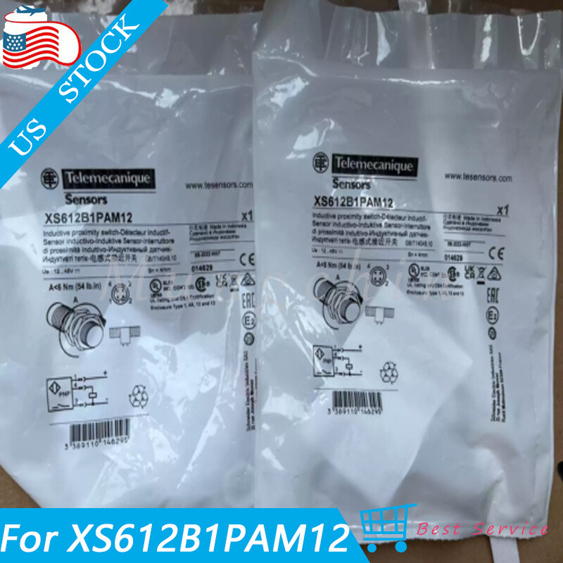 For XS612B1PAM12 Inductive Proximity Sensor Switch 12-48V 200mA 4mm PNP NO