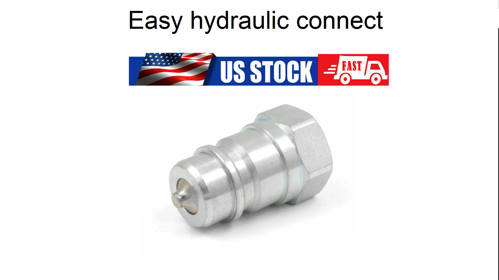 2 Sets 1/2″ Ag Hydraulic Quick Connect Couplers Couplings, Poppet Pioneer Style