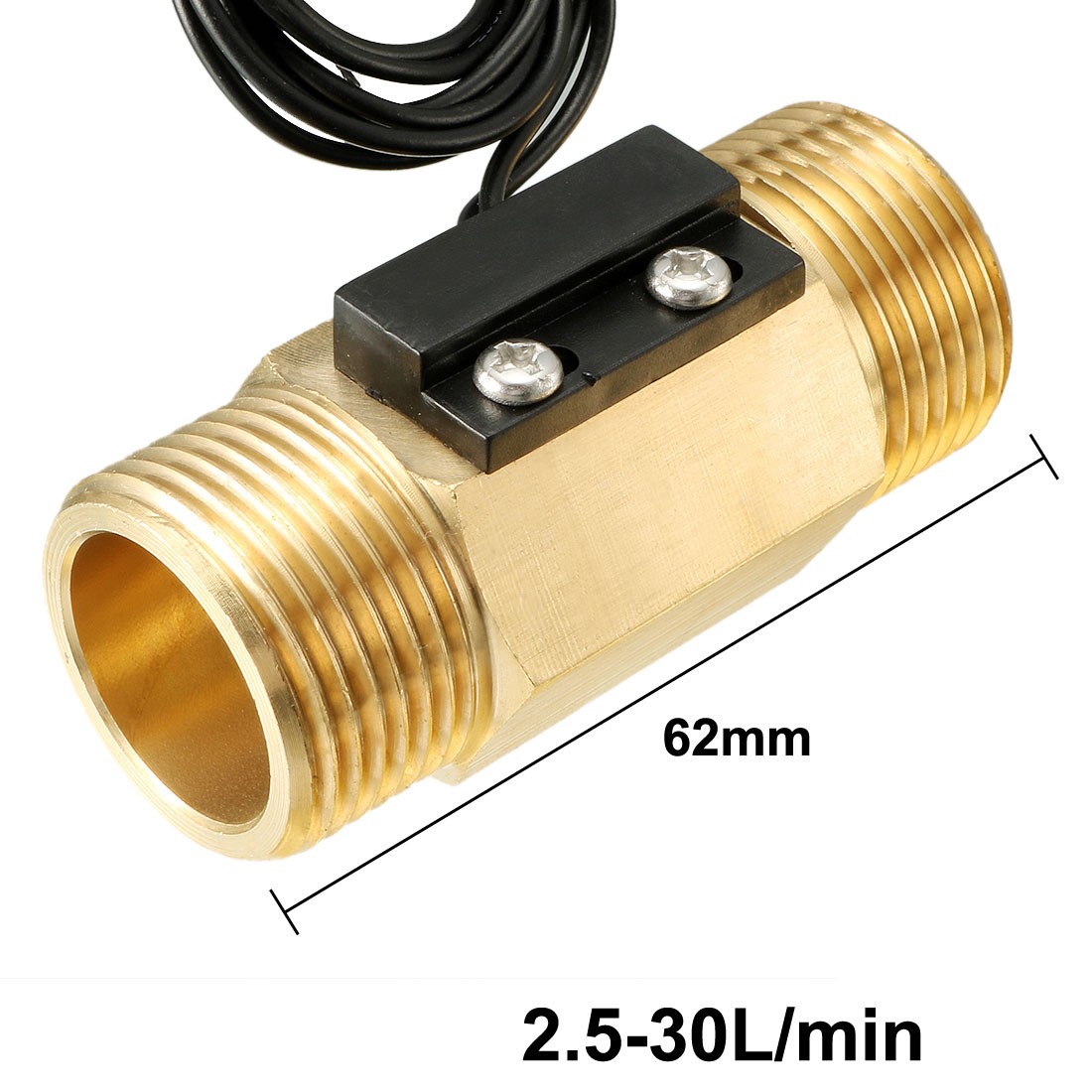 G3/4 Hall Effect Liquid Water Flow Sensor Switch Meter 2.5-30L/min SEN-CL43W6