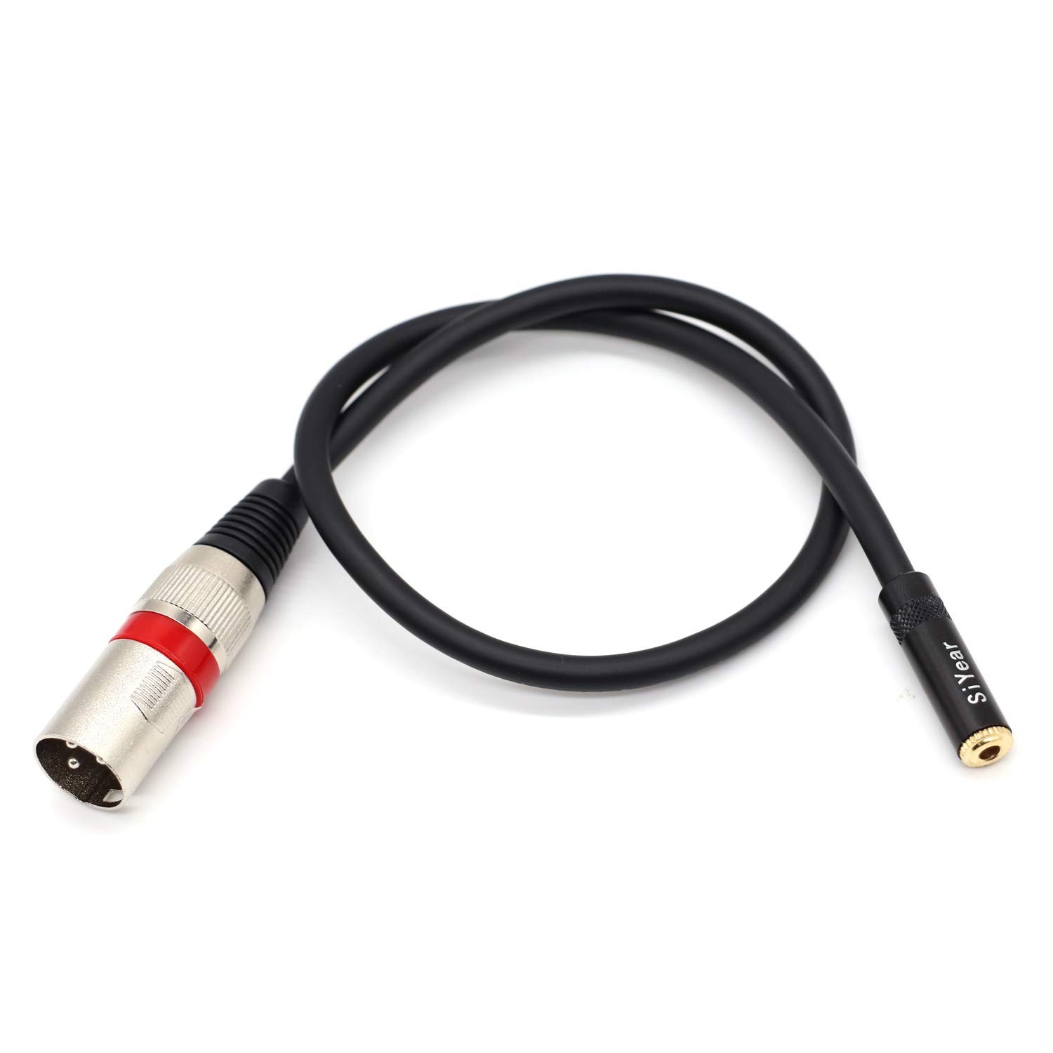 0.5m 3.5mm Female Mini Jack Stereo To XLR 3 Pin Male Microphone Cable Adapts