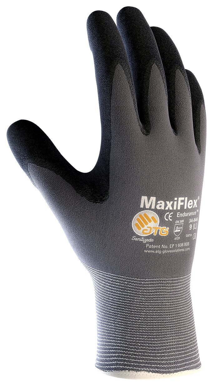 Endurance Seamless Knit Nylon Gloves Medium Gray/black 12 Pairs