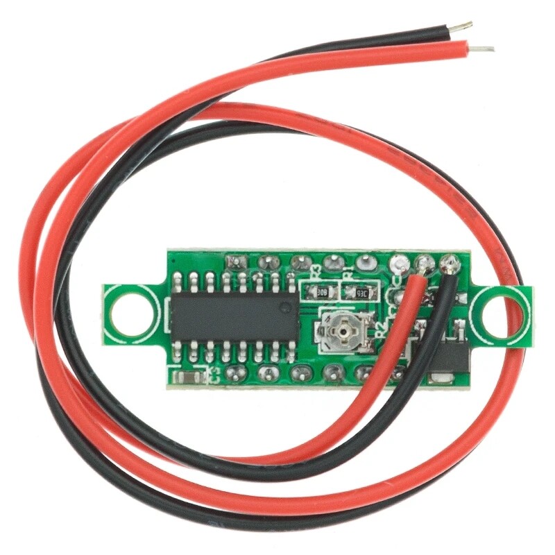 2pcs 0.28in ultra-small digital DC voltage meter head adjustable,2 wire DC5-30V