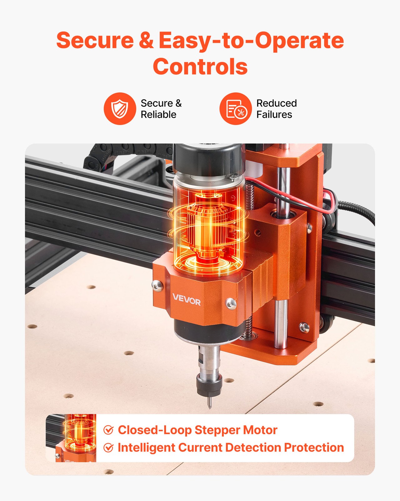 VEVOR CNC Router Machine 300W 3-Axis Wood Engraving Machine Offline Control
