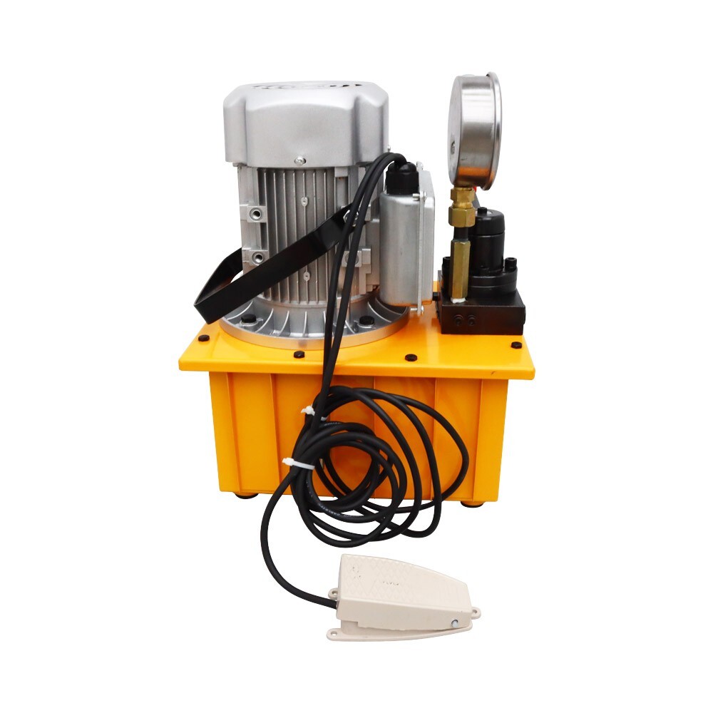 110V 60Hz Electric Double Acting Hydraulic Pump Manual Valve with Pedal 750W