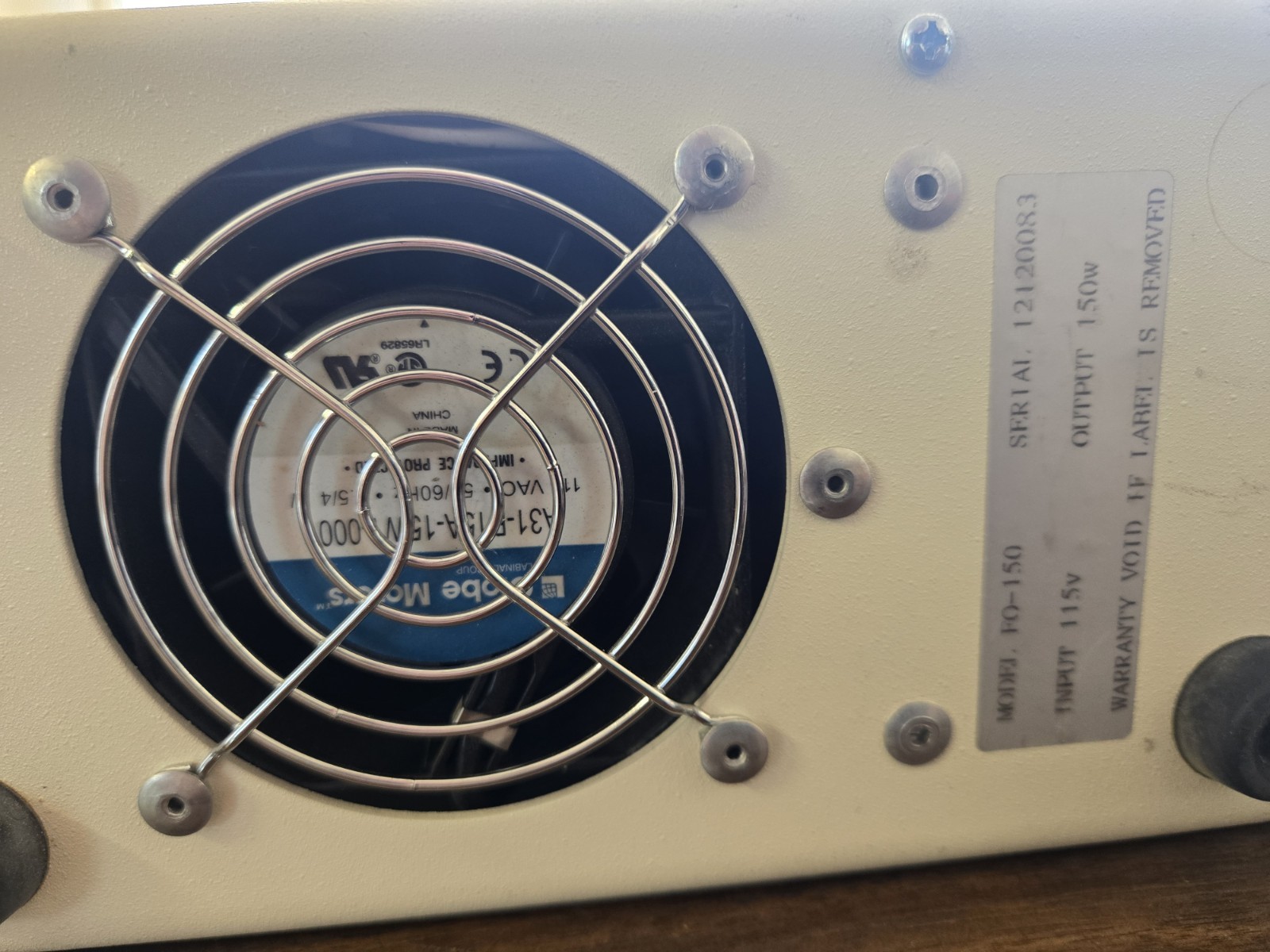 Chiu Technical FO-150 Lumina Light Source Serial 12120083 Input 115v, Out 150w