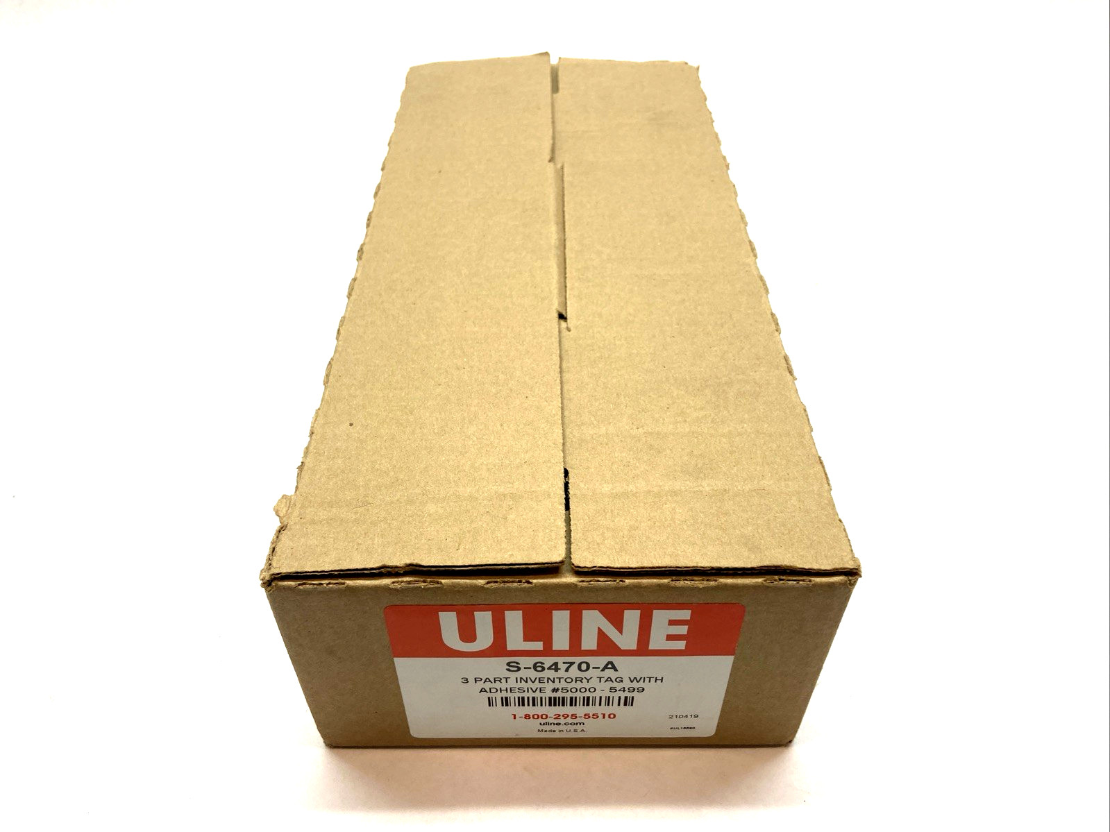 ULINE S-6470-A 3-Part Inventory Tags Adhesive #5000-#5499 BOX OF 243 TAGS