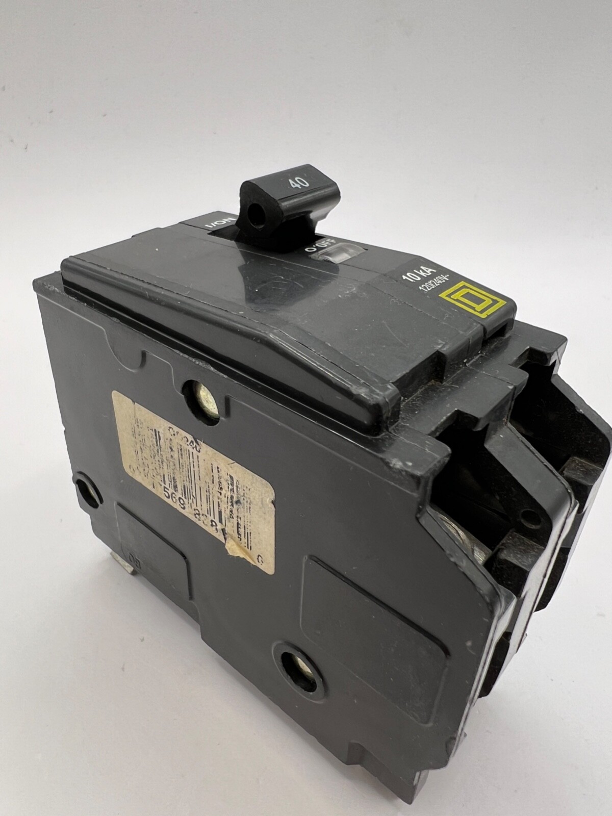 Square D QO240 2 Pole 40 Amp 120/240 V AC Type QO Plug In Yellow Circuit Breaker