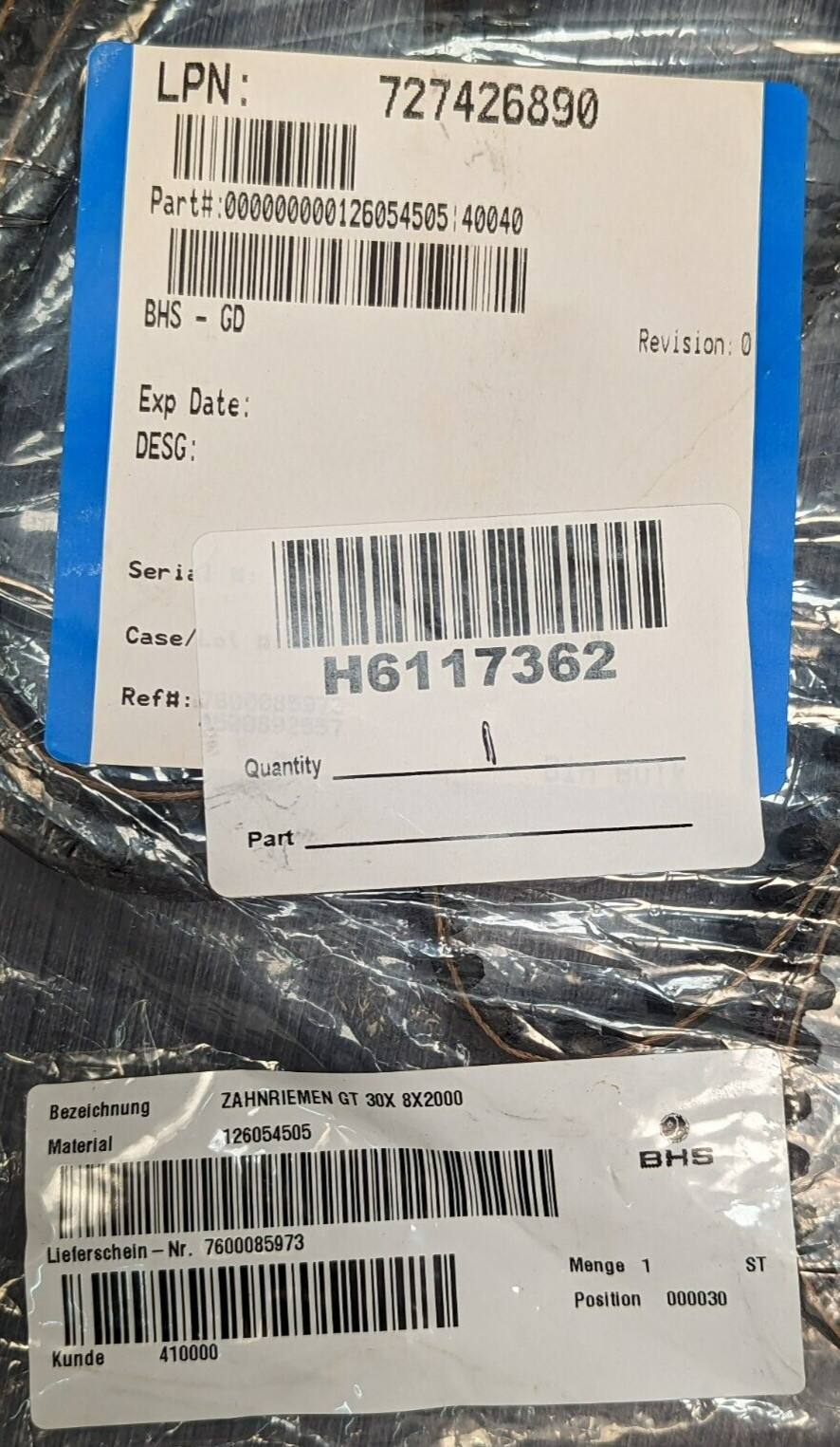 Gates Powergrip GT 4 2000-8mgt Antistatic to i.s.o. 9563 3261SS Belt