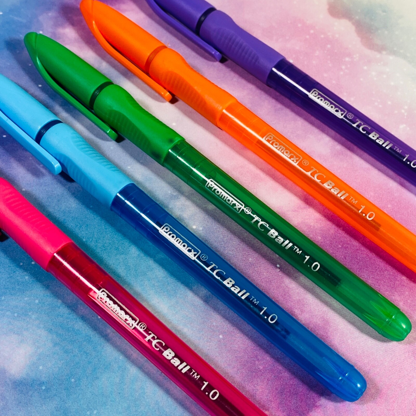 ProMarx Pens Colors Ballpoint 1.0m Comfort Grip Writing Diary Journal Calendar n