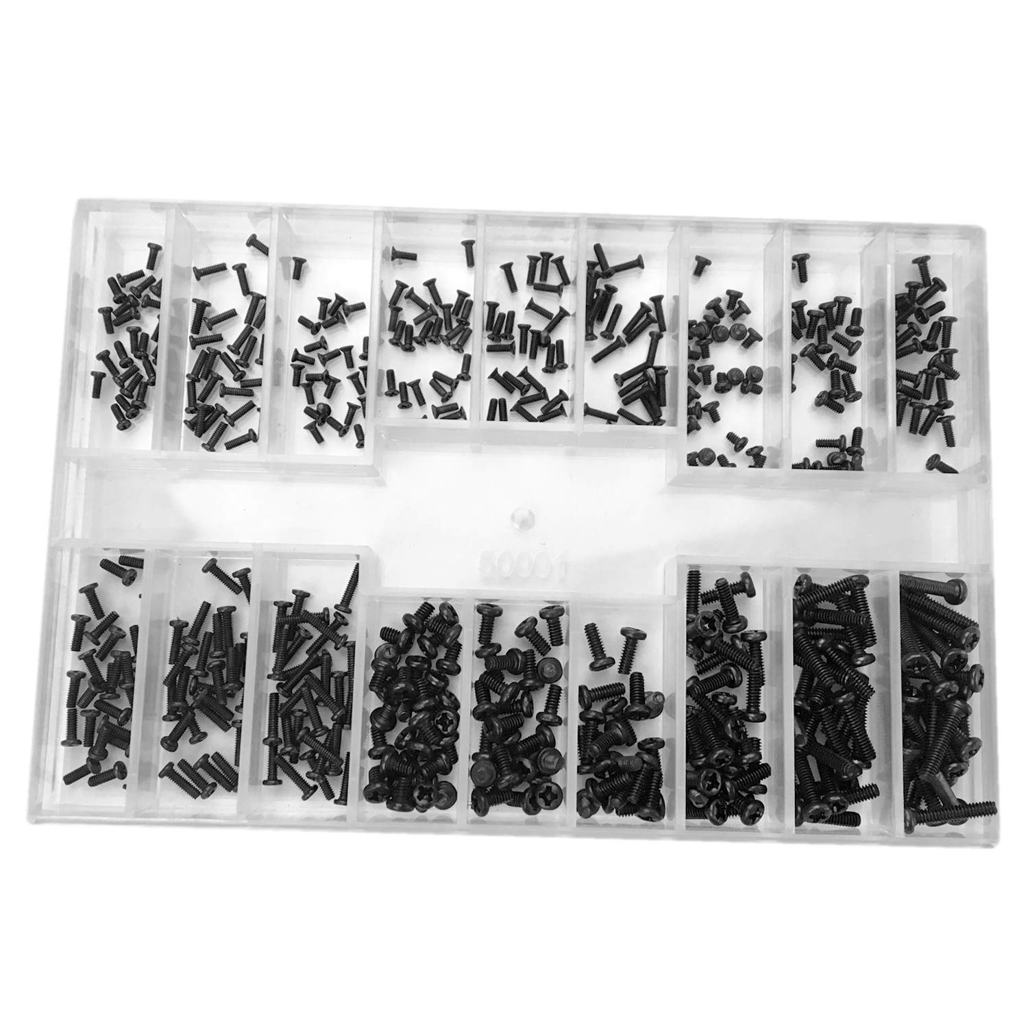 Small Screws Assortment Kit 18 Kinds M1.2 / M1.4 / M2.0 Tiny Micro Screws Set…