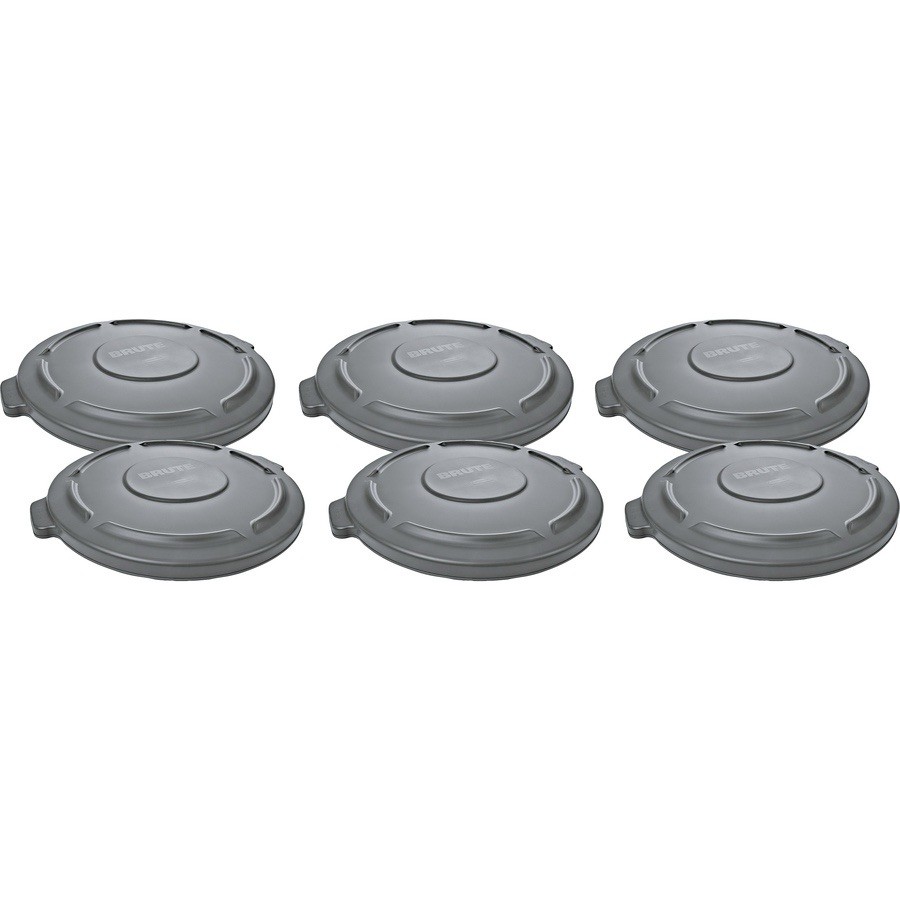 6x Rubbermaid Brute Gray 32 Gal Trash Container Lids Commercial 1893163 1932154