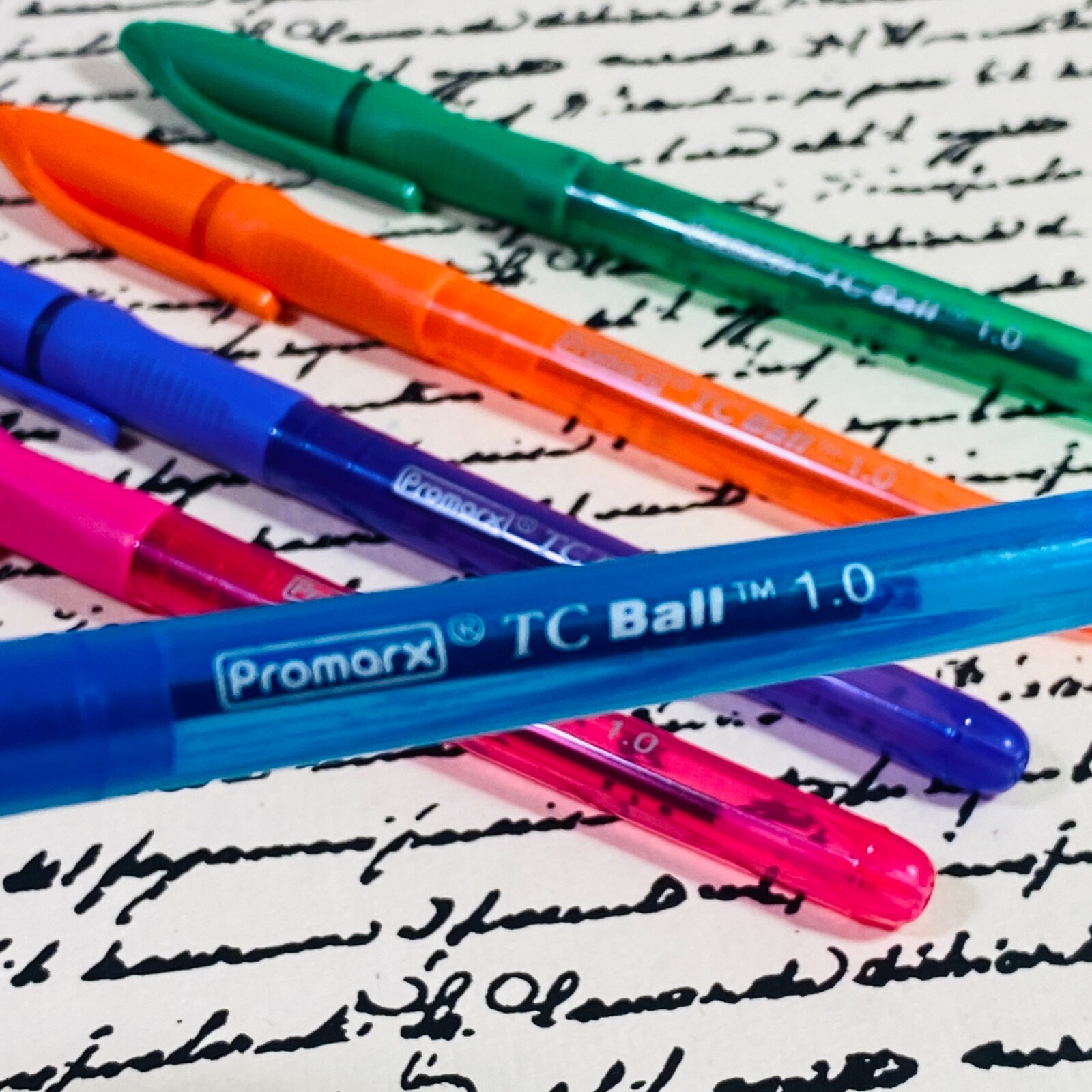 ProMarx Pens Colors Ballpoint 1.0m Comfort Grip Writing Diary Journal Calendar n