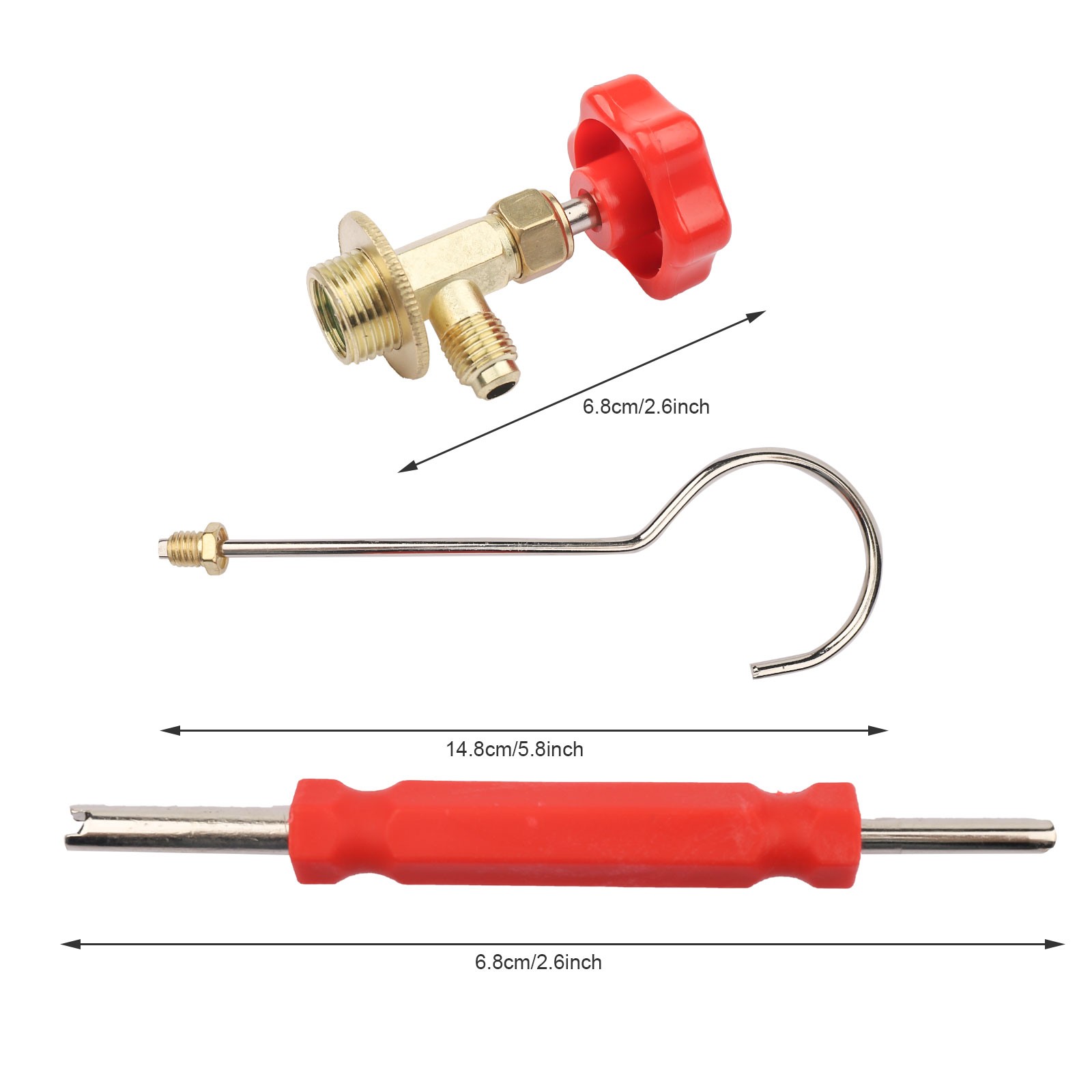 HVAC AC 3 Way Manifold Gauge Set w/ 5ft Hoses R134a R410a R22 R404a Tool Kit