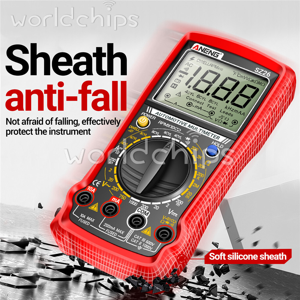SZ26 Digital Multimeter 0-1000V 1999 Count AC/DC Car Overhaul Diode Resistance