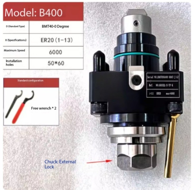 90°/0° Tool Holder Turning-Milling Composite Universal Power Head Tower BMT40