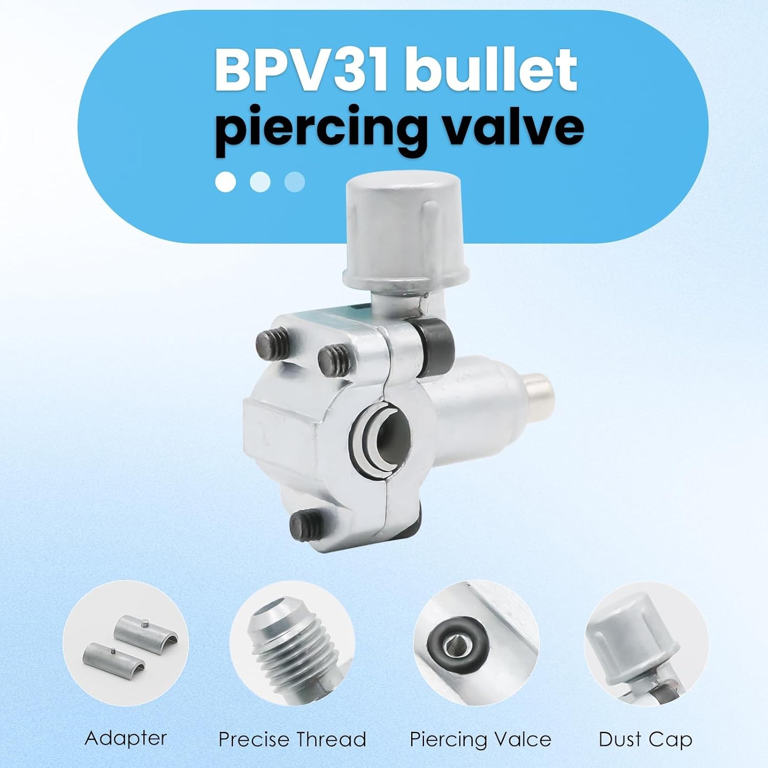BPV31 Bullet Piercing Retrofit Convert Adapter Kit with Valve Cores Remover Tool