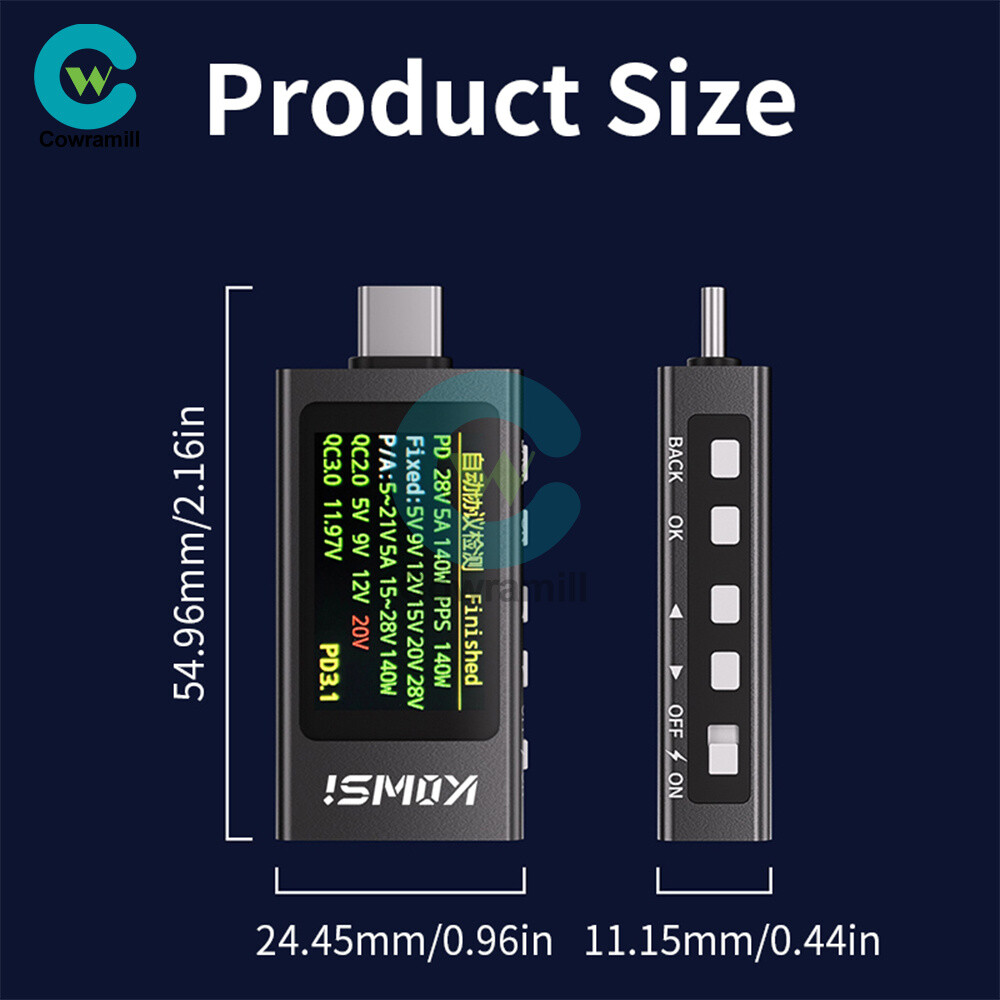 KWS-X1 Type-C Power Tester Voltage Current Meter USB-C Multimeter DC 4-30V 0-12A