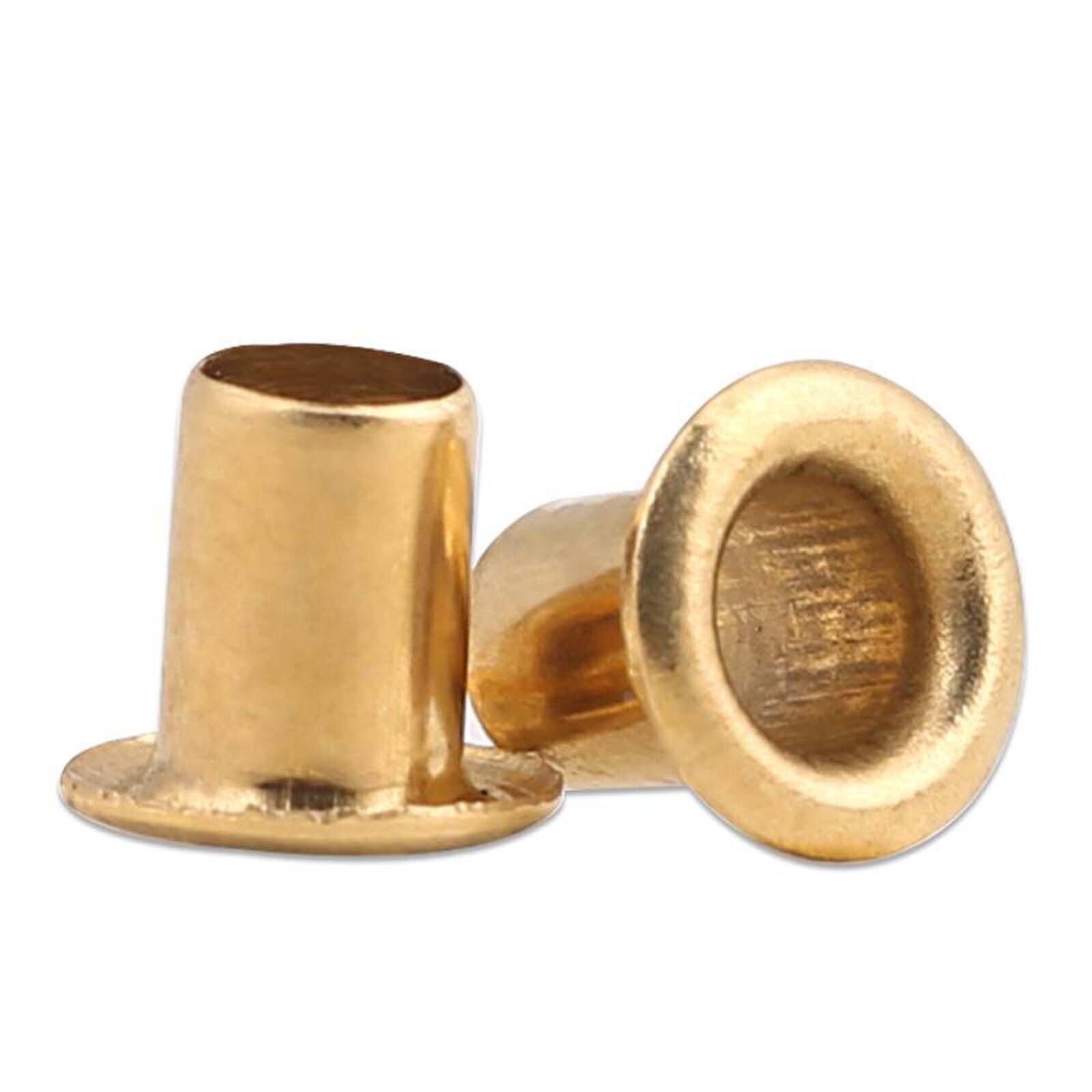 Brass Hollow Tubular Rivets Eyelet Leather Craft Grommet M0.9 to M6 DIY