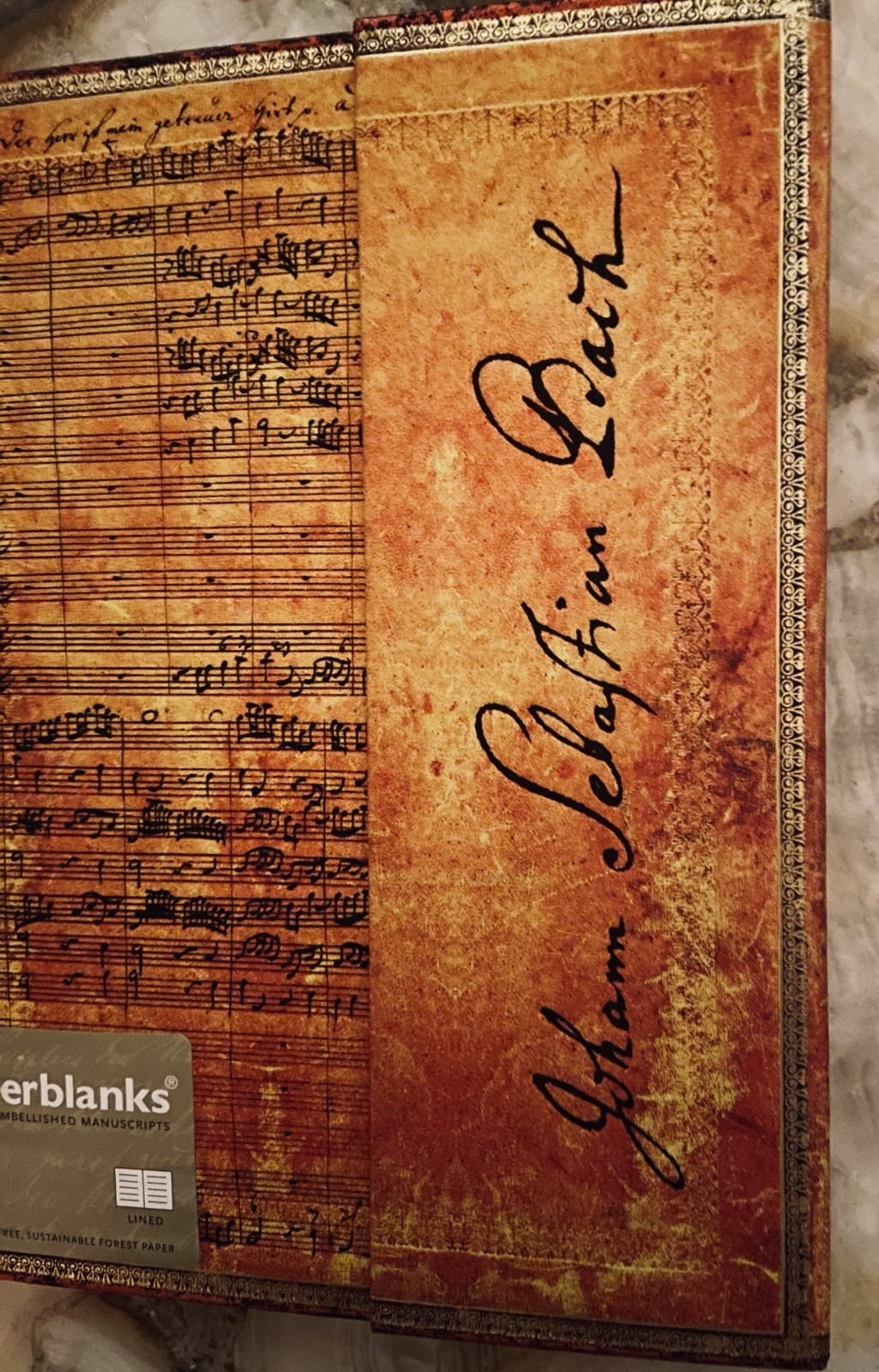PAPERBLANKS-Lined Hardcover Journal-Embellished Manuscripts Coll- BACH-Rare/New