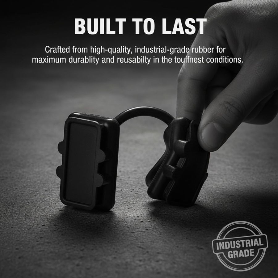 10Pcs Dust Water Resistant Connector Cap for Plug Cover Style Connectors 50AMP B