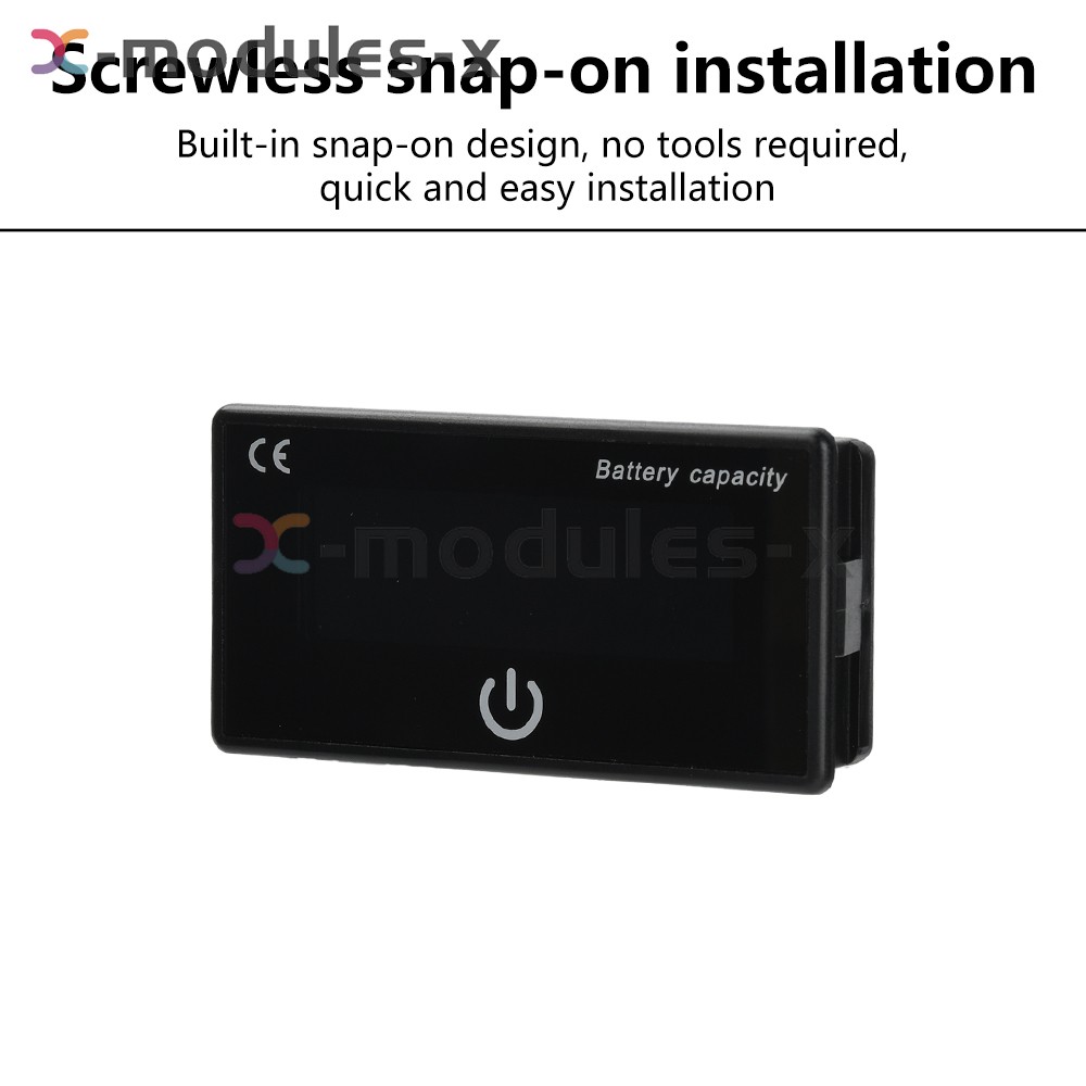 DC8-100V Battery Indicator Percentage Battery Voltage & Temperature Tester Meter