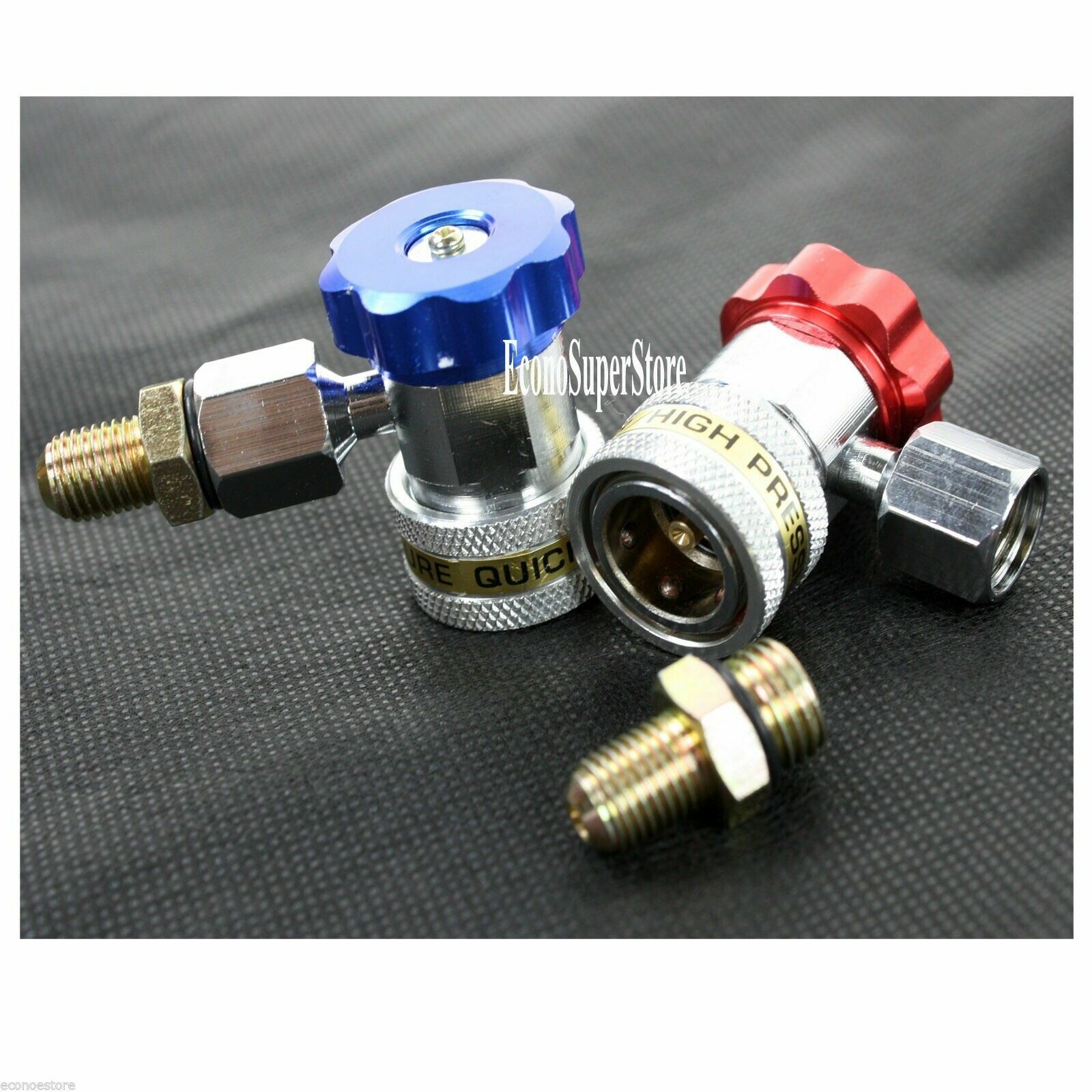 Deluxe Adjustable AC R134a Quick Coupler Connector Adapter 1/4″ SAE HVAC