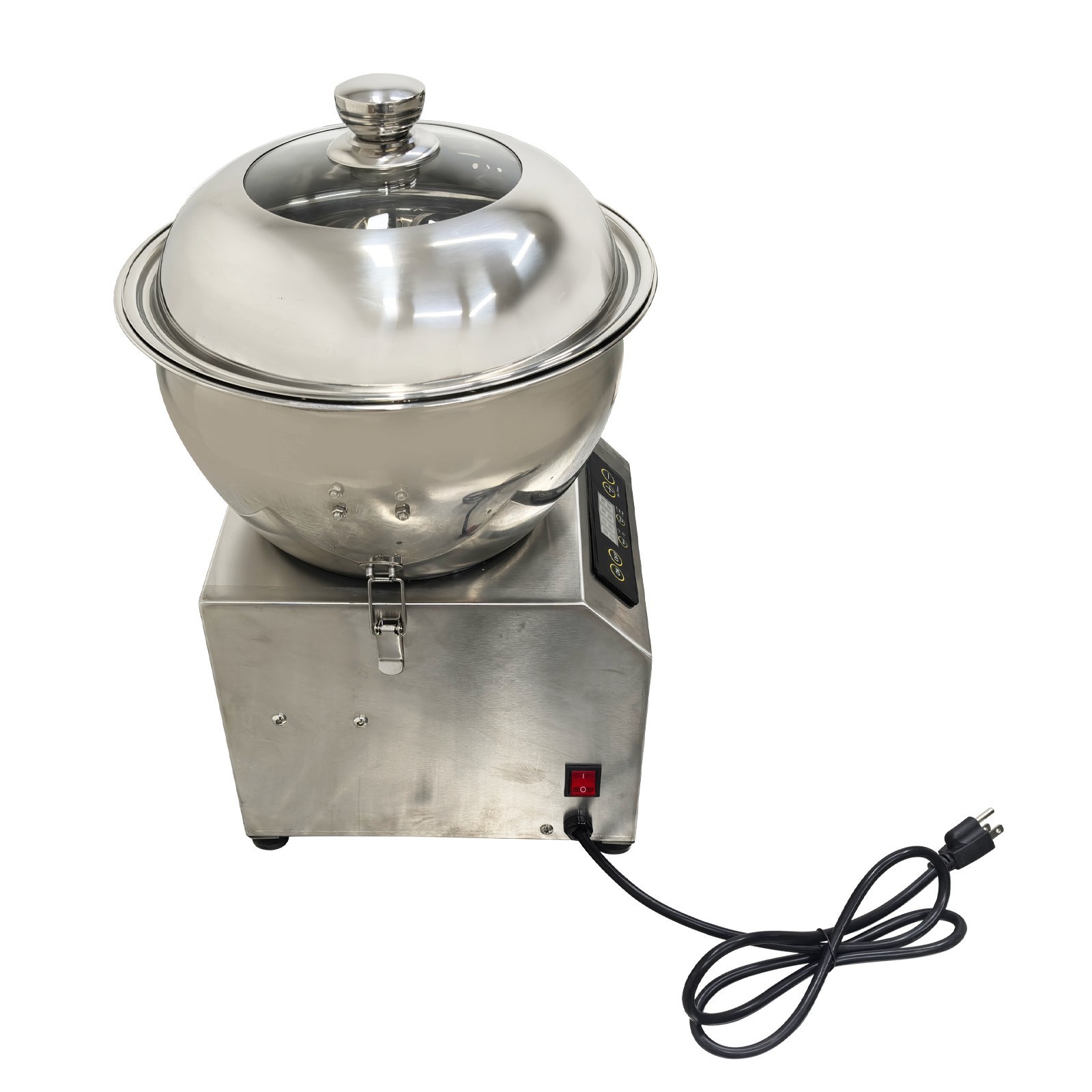 8KG Commercial Dough Mixer Stainless Steel Detachable Basin w/ Heating Function