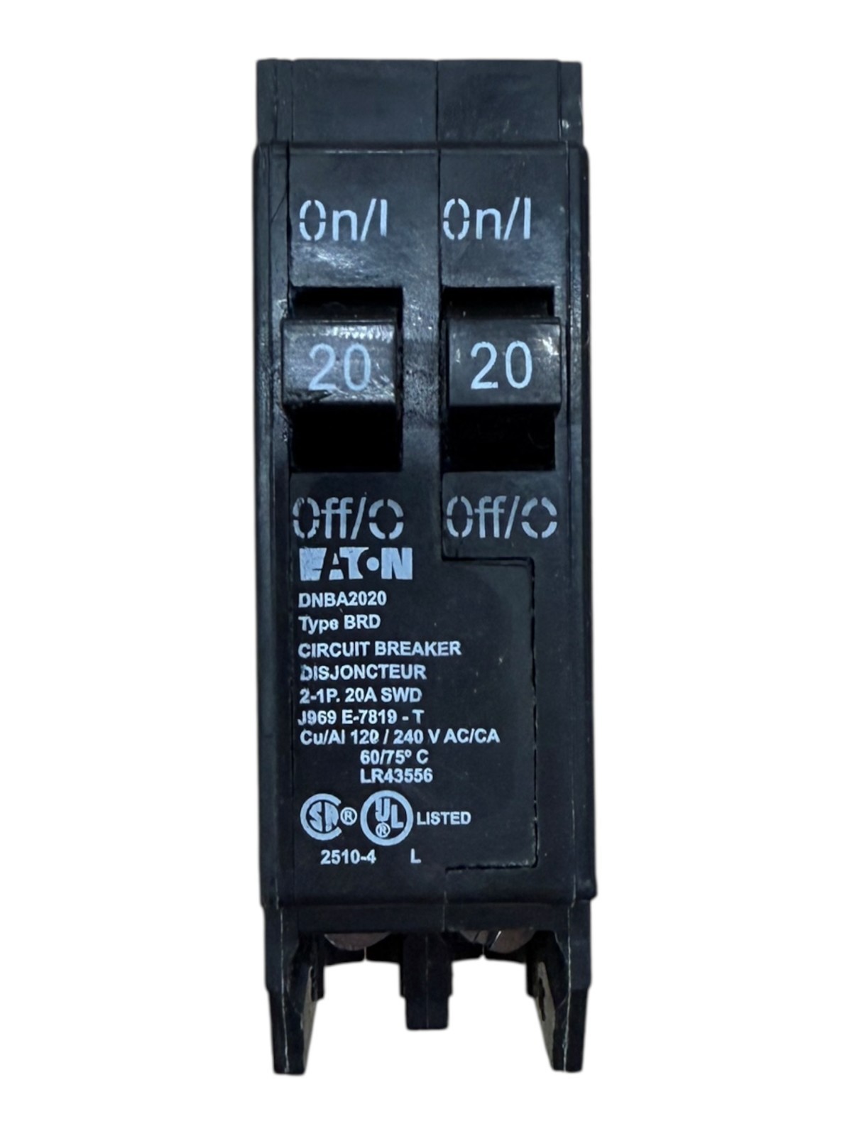 Eaton DNBA2020 – Double 20Amp/1Pole – Duplex Circuit Breaker