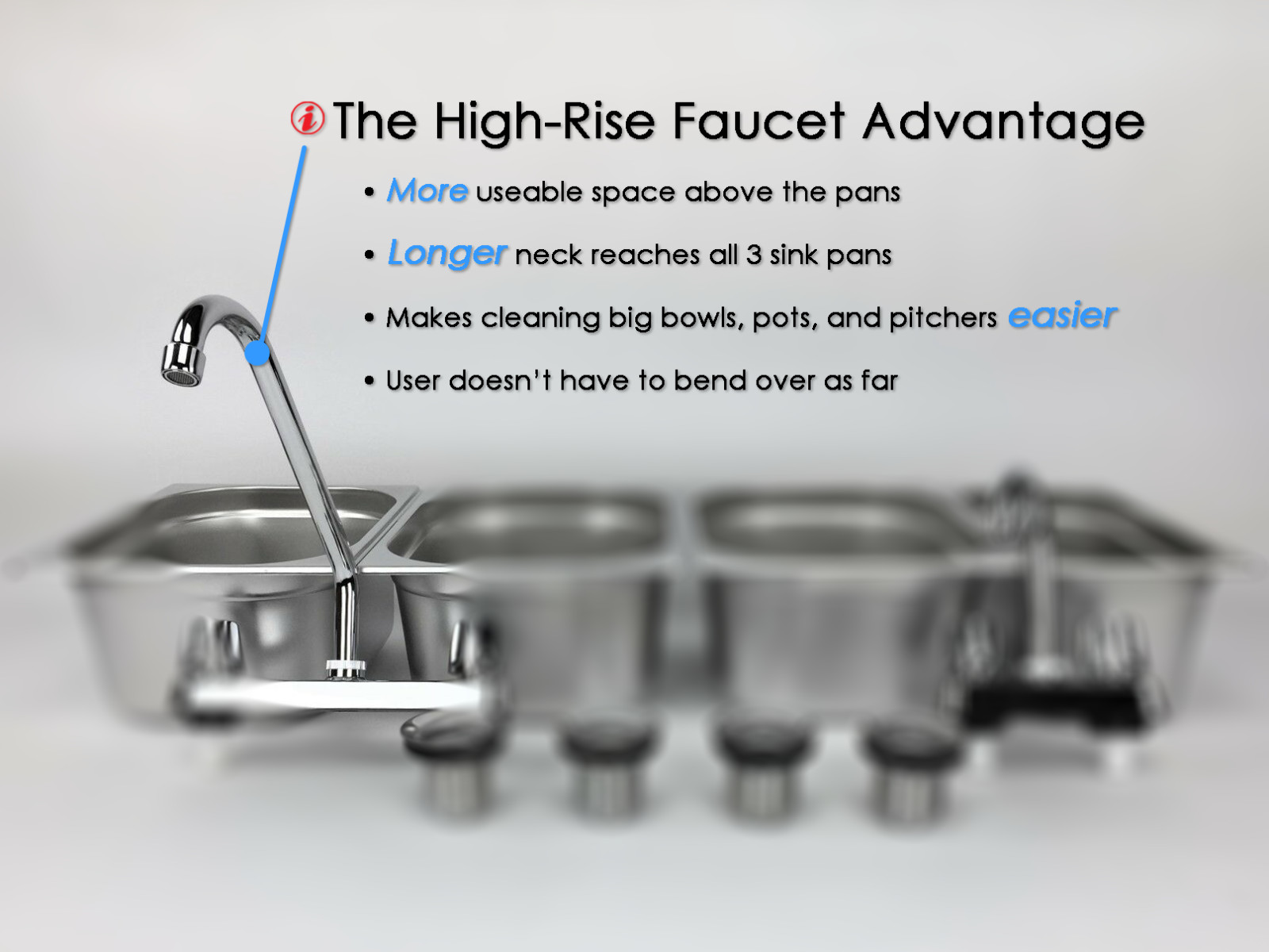 Concession Sink 4 Compartment Portable Food Truck Trailer 3L+1S Handwash Faucets