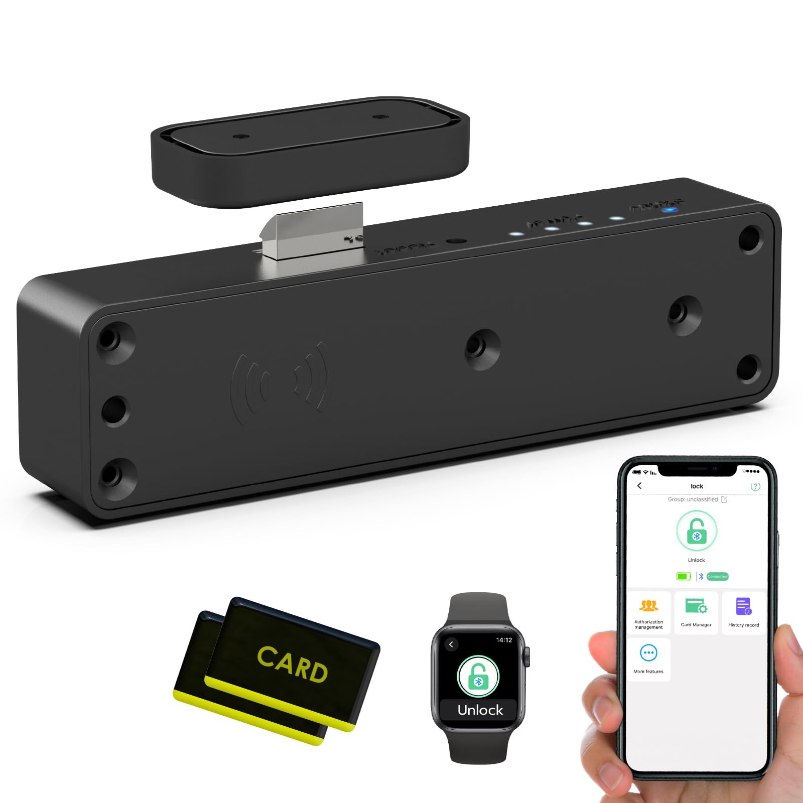 RFID Cupboard Lock, Bluetooth Electronic Child Proof Cupboard Cabinet Drawer …